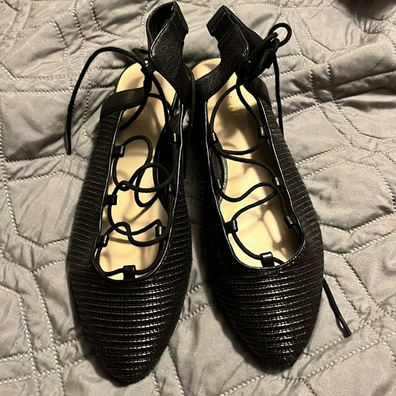 Nine West Nine West lace up ballet flats size 9, medium Size US 9 / IT 39 - 2 Thumbnail