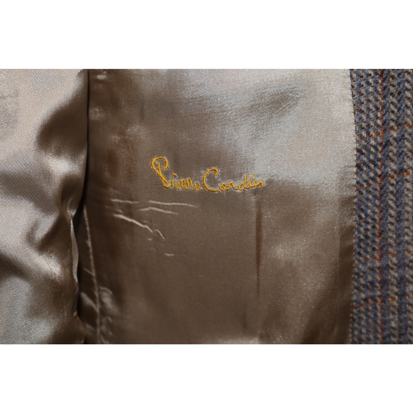 Pierre Cardin 40L Vintage 70s Pierre Cardin Windowpane Tweed Blazer Size 40L - 6 Thumbnail