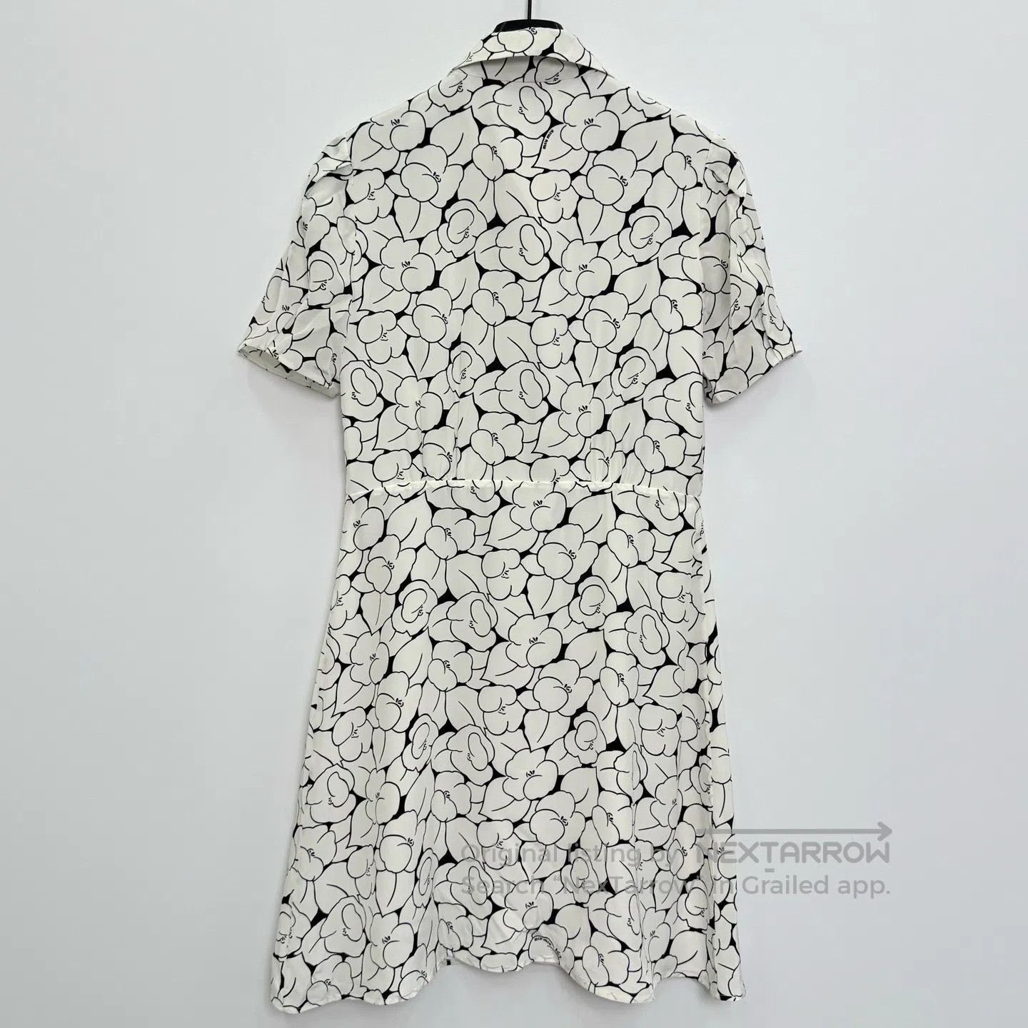 Miu Miu Miu Miu Floral Print Collar Zip Front Short Dress| Size M / US 6-8 / IT 42-44 - 3 Thumbnail