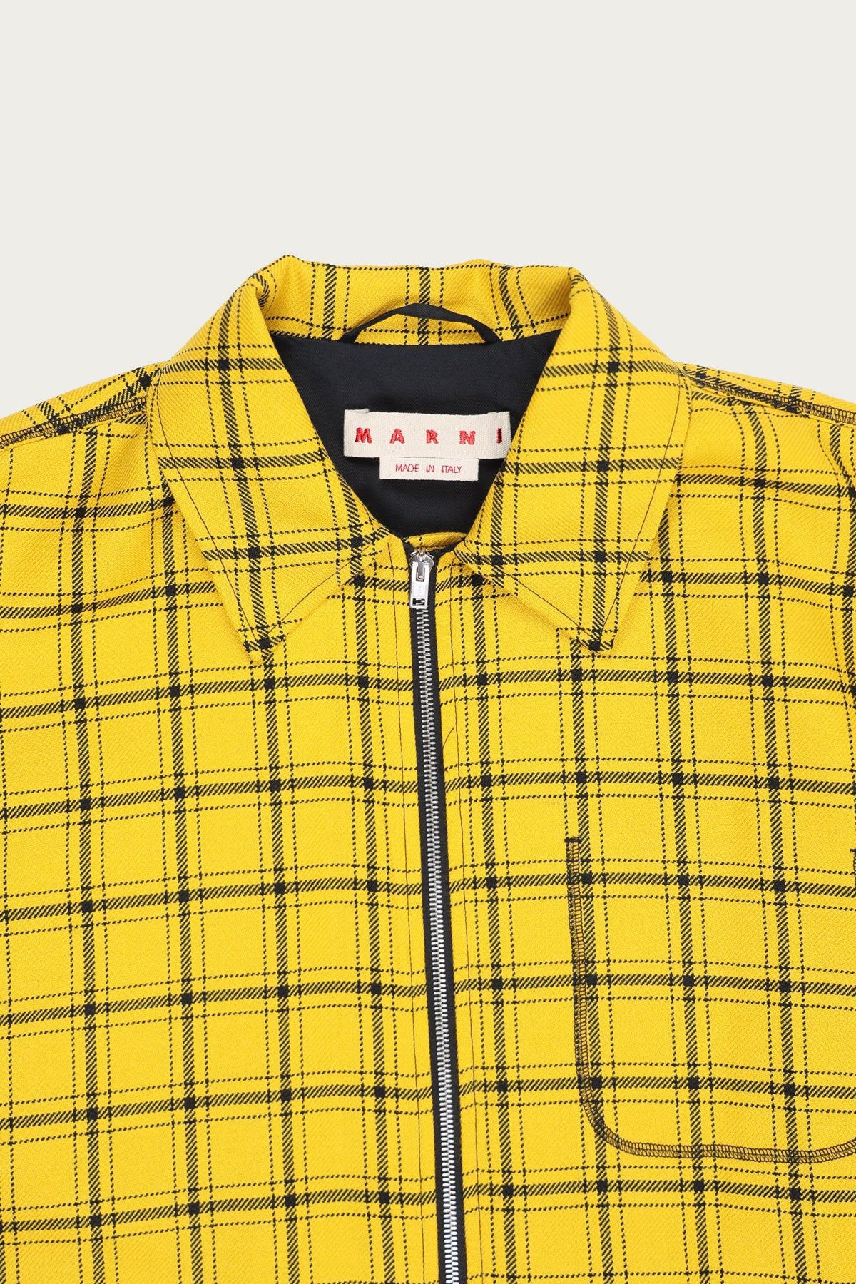 Marni o1y0225 Checked Zip Jacket in Yellow/Black Size US M / EU 48-50 / 2 - 2 Thumbnail