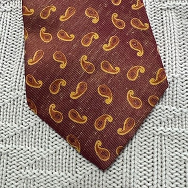 Ermenegildo Zegna Ermenegildo Zegna brown paisley silk tie Size ONE SIZE - 2 Thumbnail