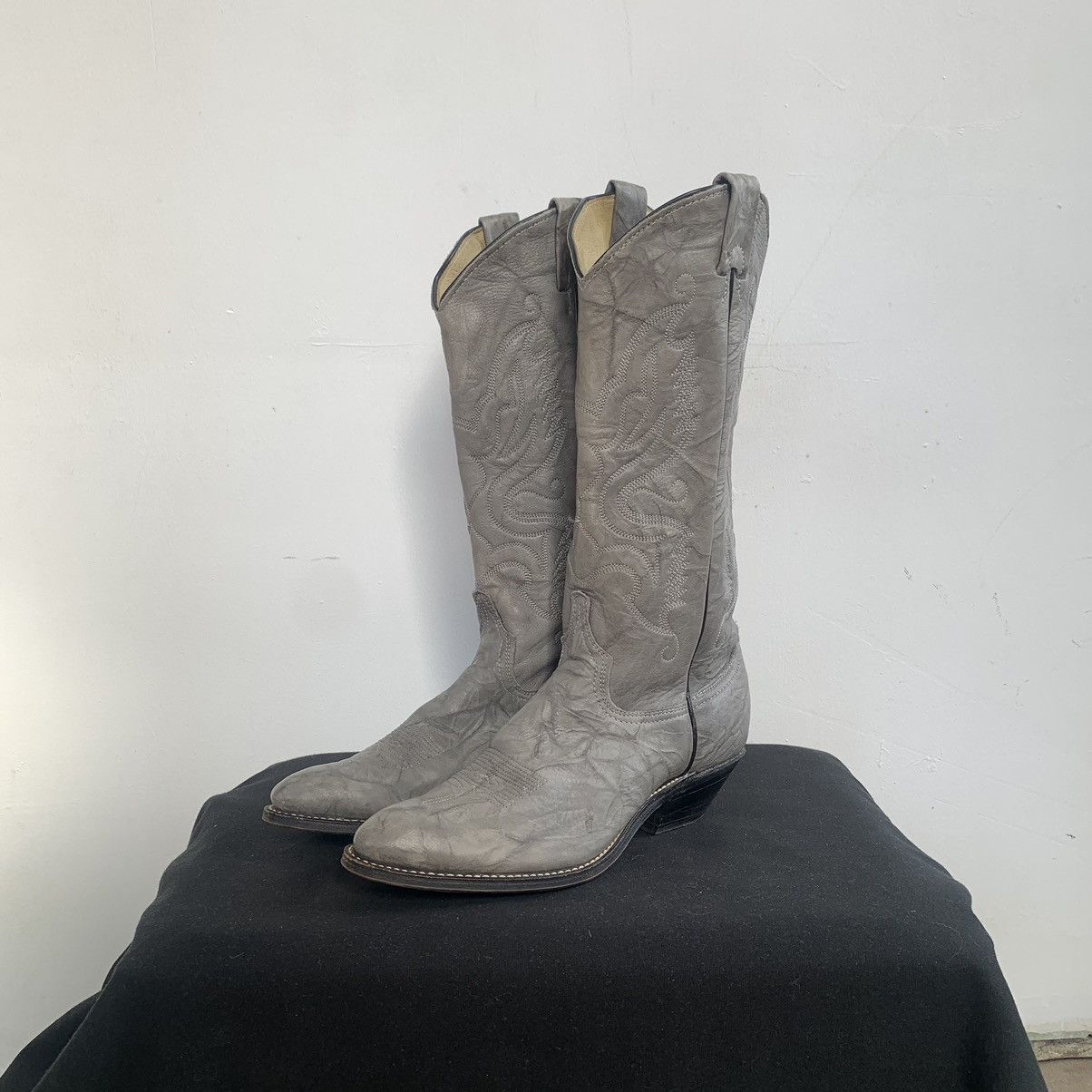 Sendra Vintage sendra style 80s Boot gray Western Cowboy Boots USA Size US 7 / EU 40 - 4 Thumbnail