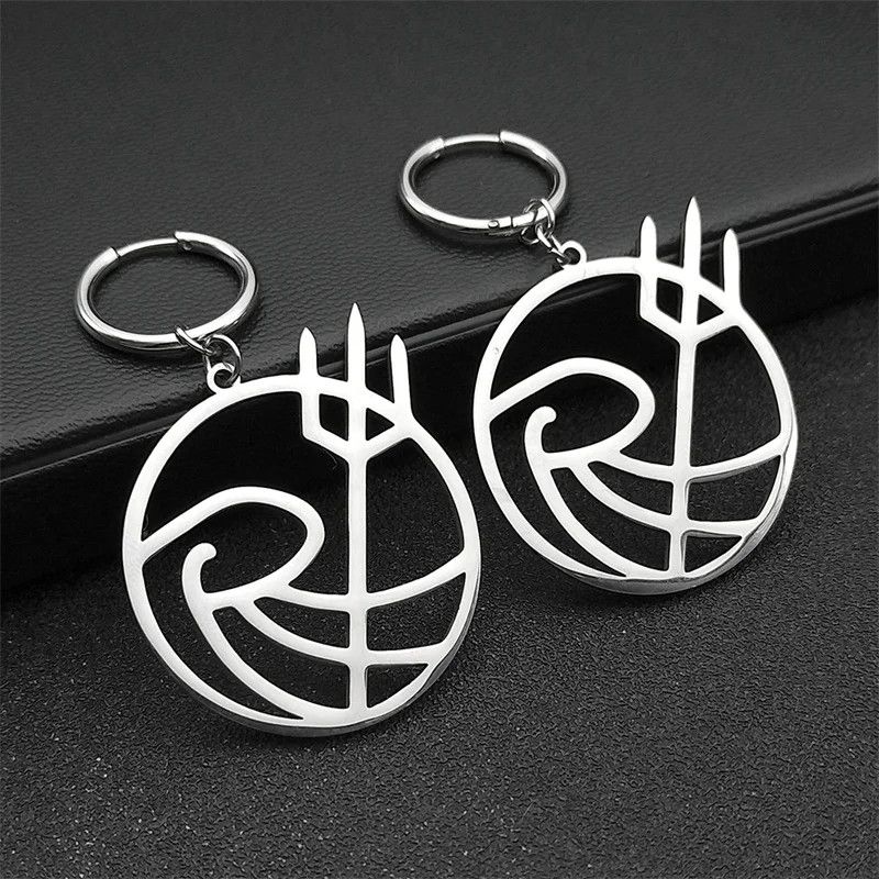 Jewelry Wave Trident R-Shaped Hoop Earrings Jewelry Gift Size ONE SIZE - 2 Thumbnail