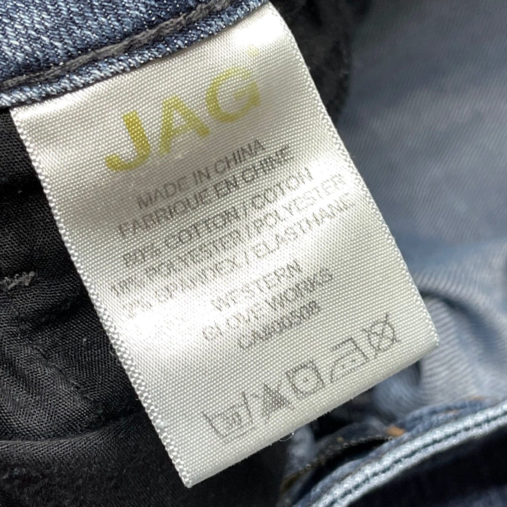 Vintage JAG Jeans Womens Size 2 Jeans Dark Blue Denim Low Rise Slim Cotton Blend 5-Pocket Belt Loops Zipper Regular Inseam 26 in Womens Size 28" / US 6 / IT 42 - 5 Thumbnail