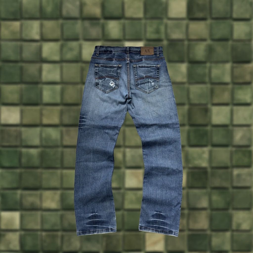 Vintage VINTAGE Armani Jeans Jeans Men’s Size 30x32 S Blue Logo Distressed 90s Y2K USA Japan Style Straight Mens Size US 29 - 1 Thumbnail