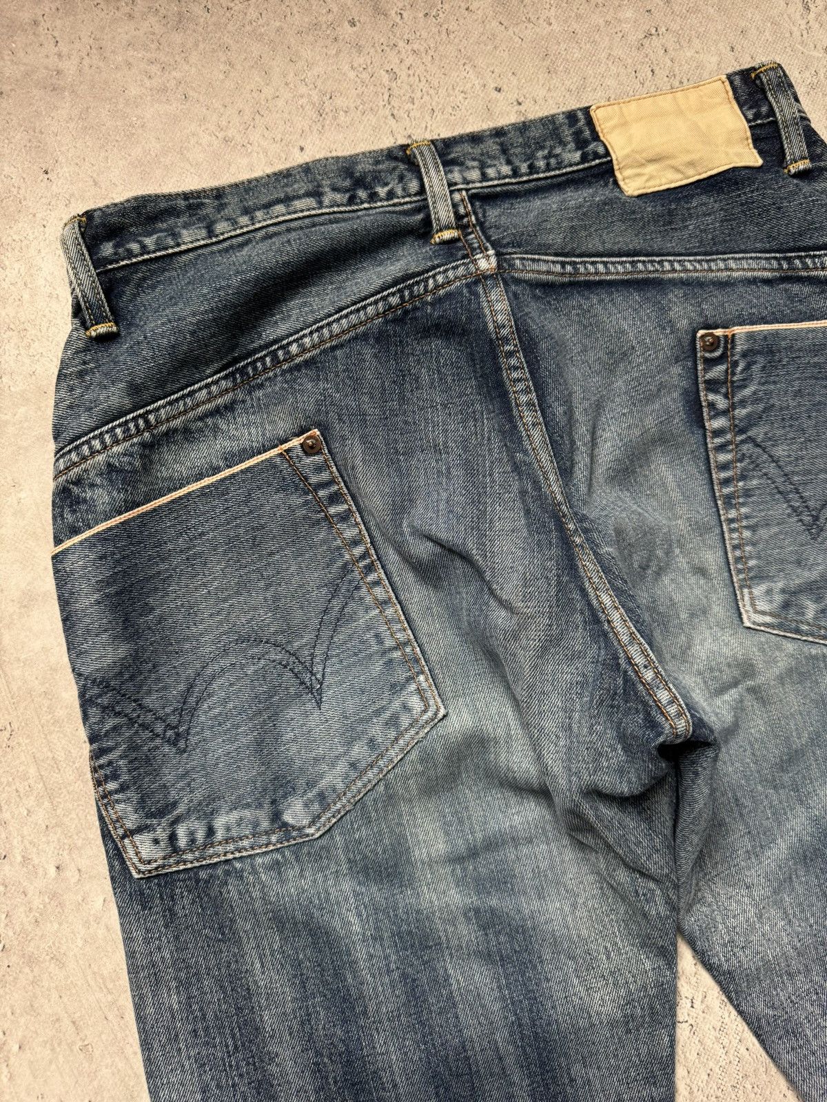 Edwin Edwin selvage patchwork japanese jeans pants Size US 31 - 10 Thumbnail