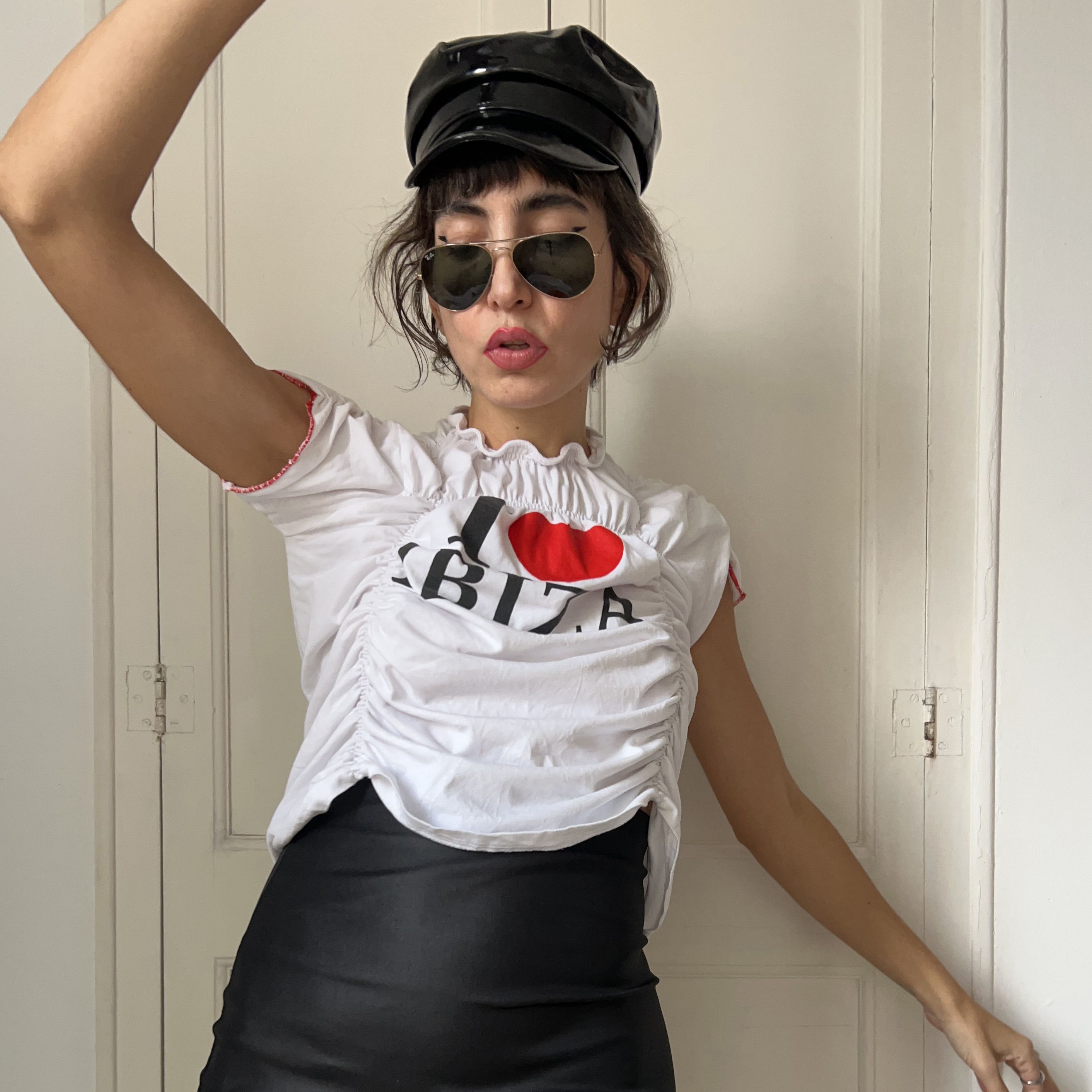 Custommade Reworked I Love Ibiza Ruched Tee Size M / US 6-8 / IT 42-44 - 3 Thumbnail