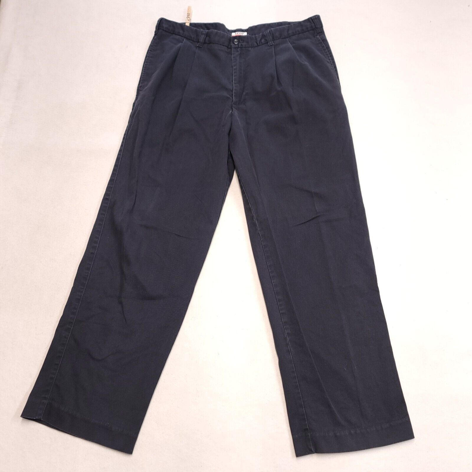 Izod IZOD Performance Casual Chino Pants Men Size 38/32 Reg Black Size US 38 / EU 54 - 2 Thumbnail