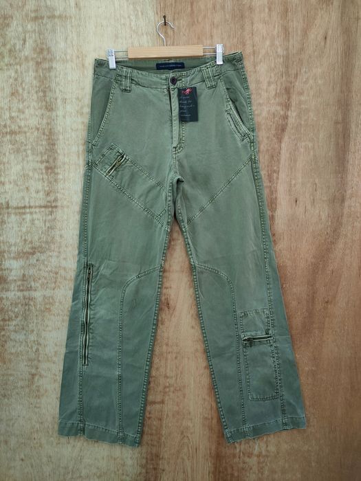 image of French Connection Multipocket Faded Cargo Pants 46-133Dll in Green, Men's (Size 30)