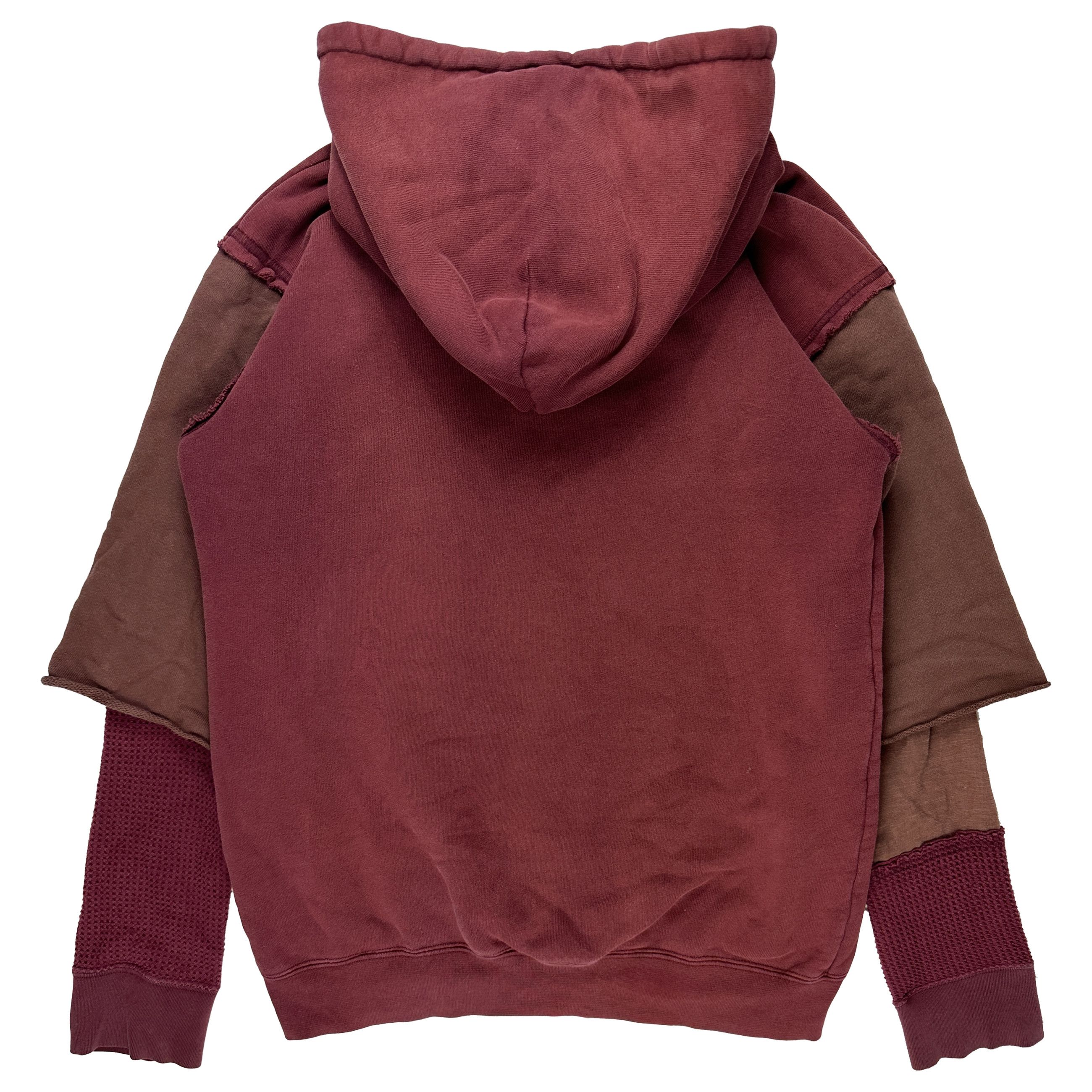 Undercover AW03 Maroon Layered Hoodie Size US M / EU 48-50 / 2 - 2 Thumbnail