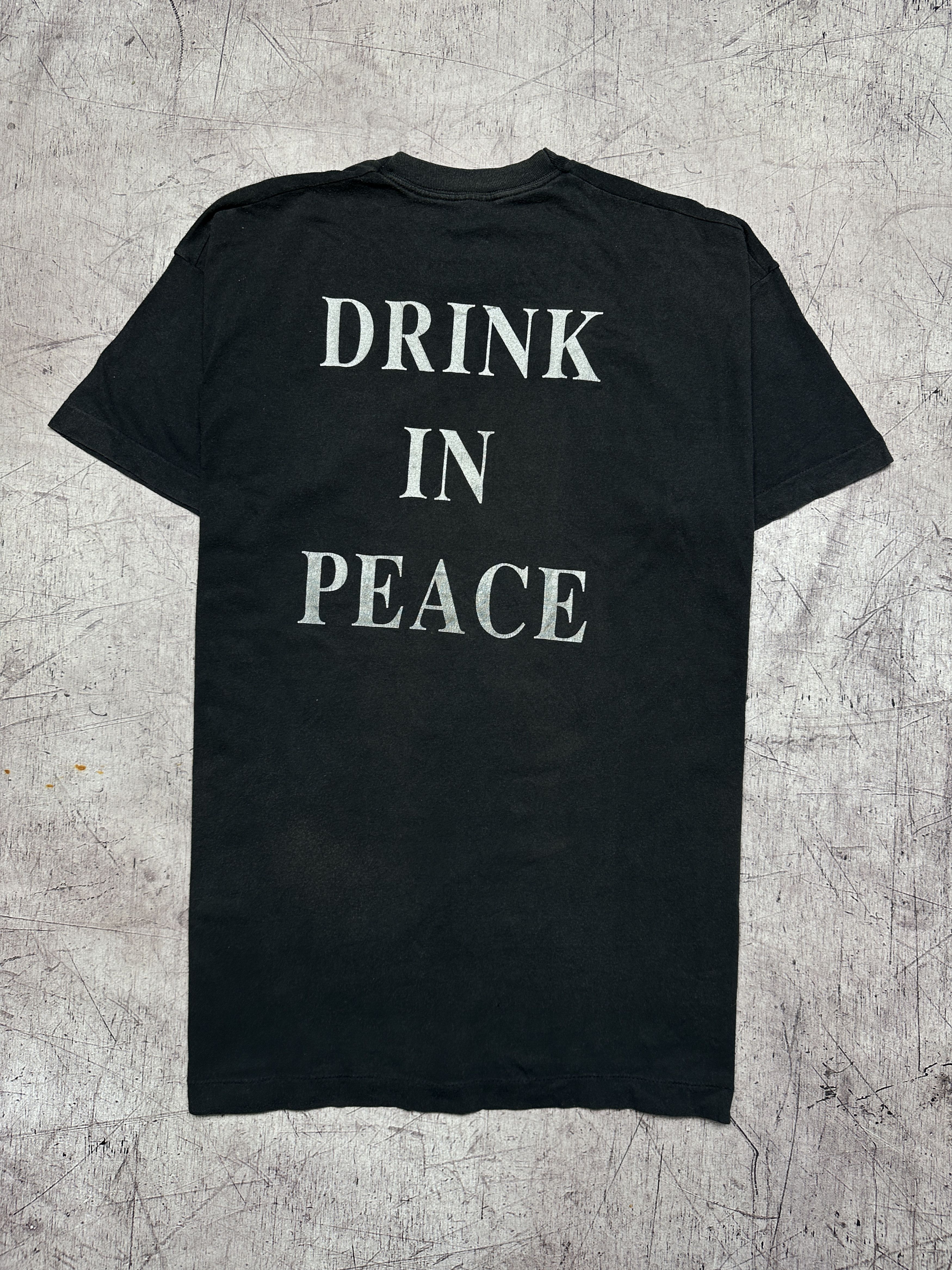 Other 1992 Slash Black Death Vodka Drink In Peace Mens T-Shirt Size US L / EU 52-54 / 3 - 6 Thumbnail