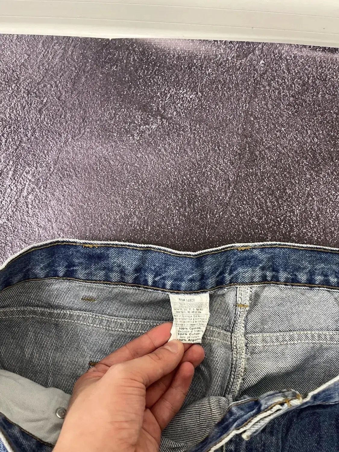 Carhartt × Vintage Vintage Carhartt Work American Blue Denim Hype Baggy Jeans Size US 38 / EU 54 - 7 Thumbnail