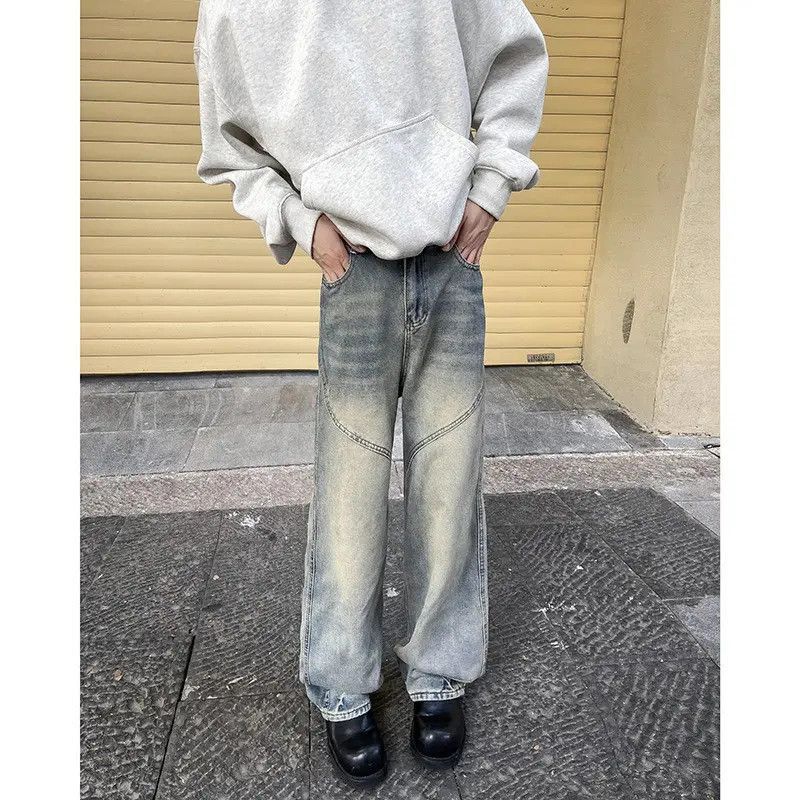 Japanese Brand Retro loose straight leg micro flared jeans Size US 32 / EU 48 - 3 Thumbnail