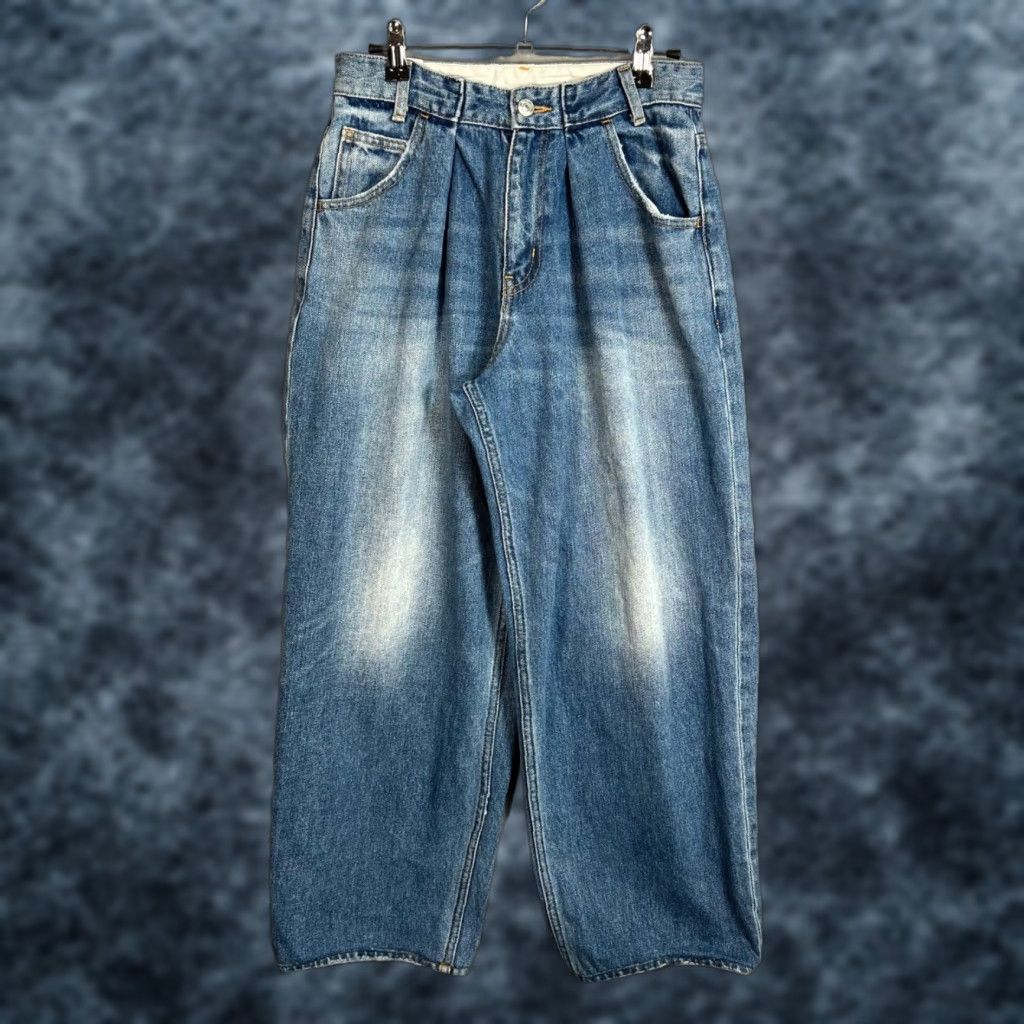 Vintage X-Girl Jeans Size 2 High-Waist Wide-Leg Denim Cotton Blue Womens Size 26" / US 2 / IT 38 - 1 Thumbnail