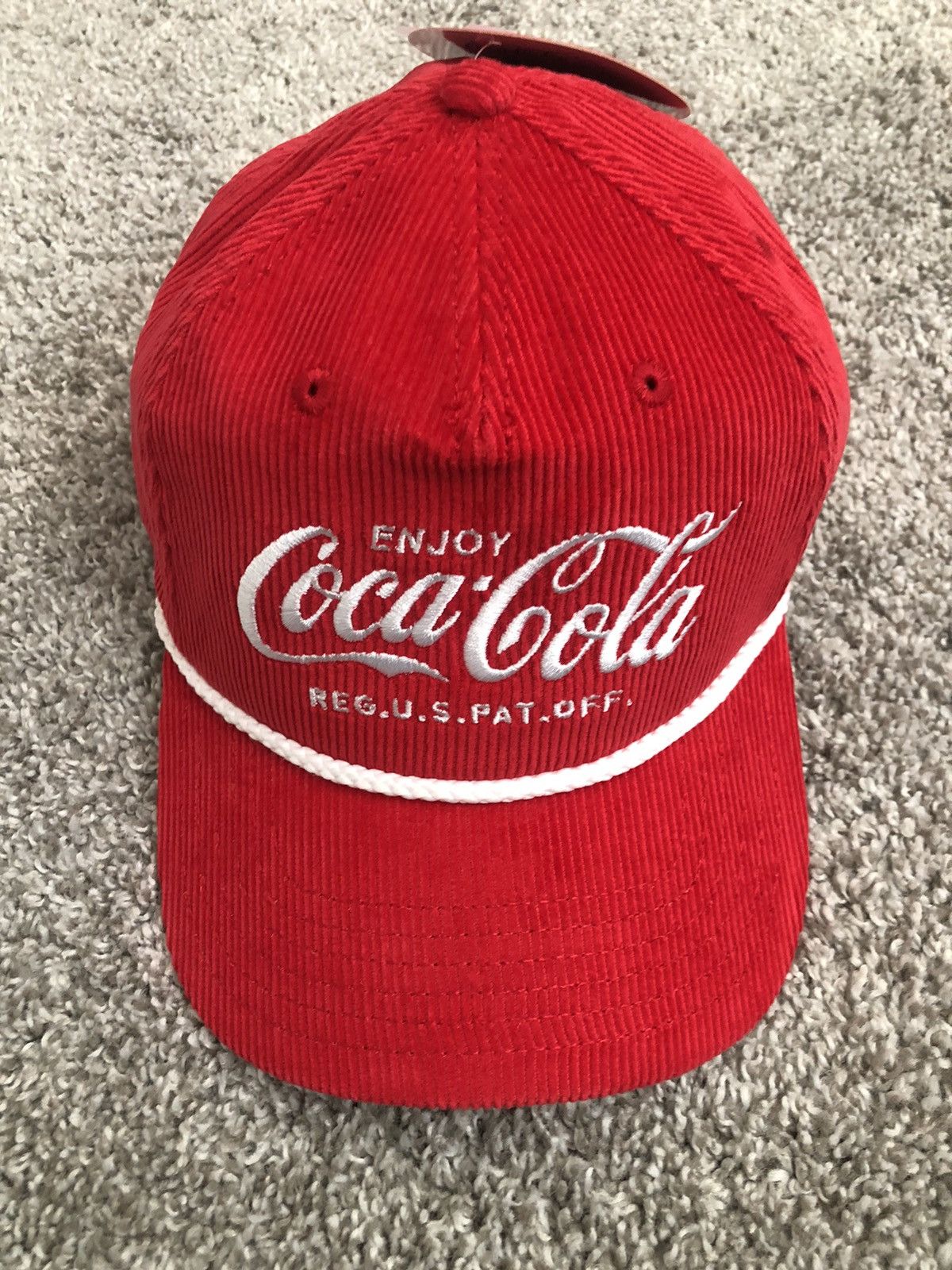 Coca Cola Coca-Cola Corduroy Red Snapback Hat Size ONE SIZE - 2 Thumbnail