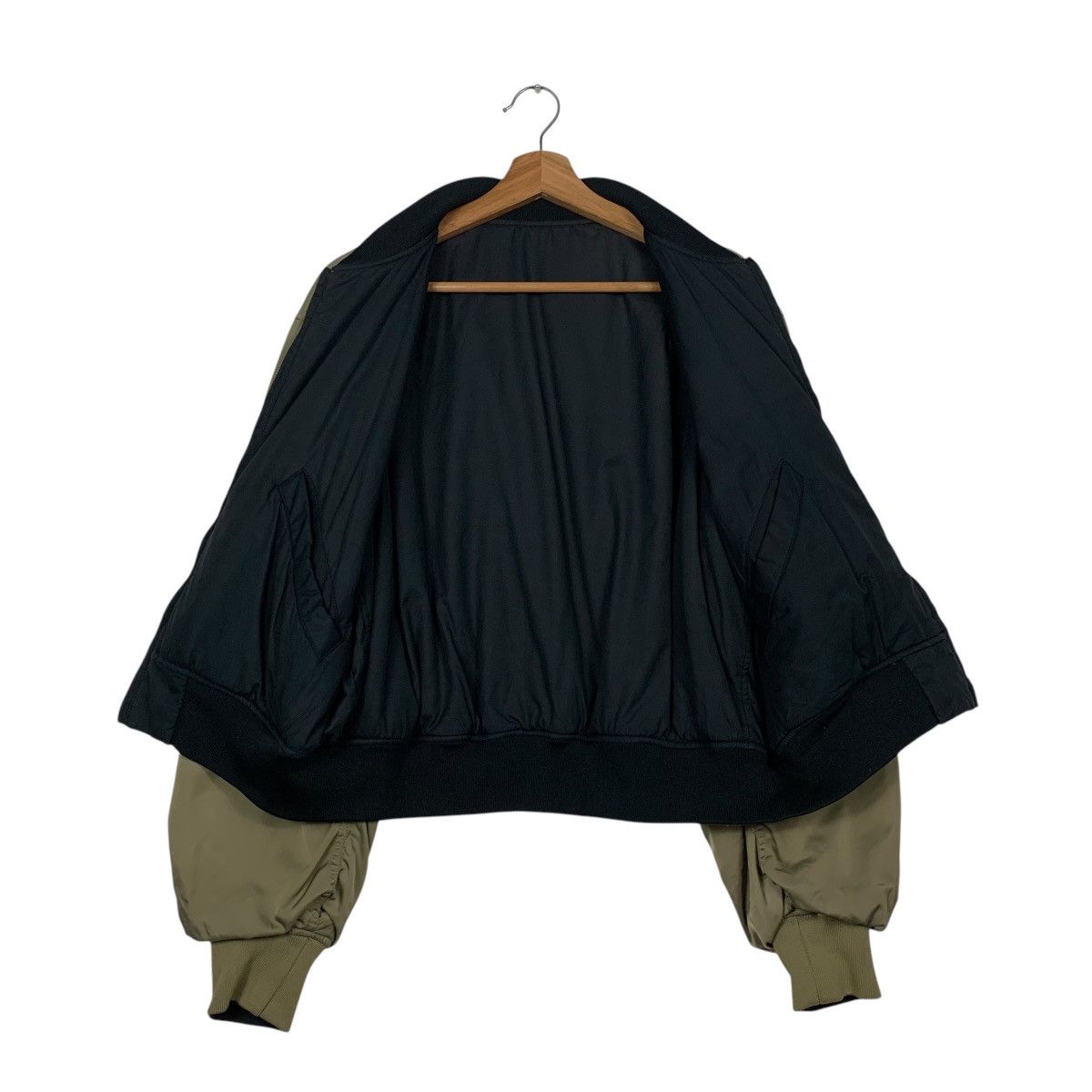 MOUSSY MOUSSY Green Black Reversible Bomber Jacket #2355-C105 Size ONE SIZE - 11 Thumbnail