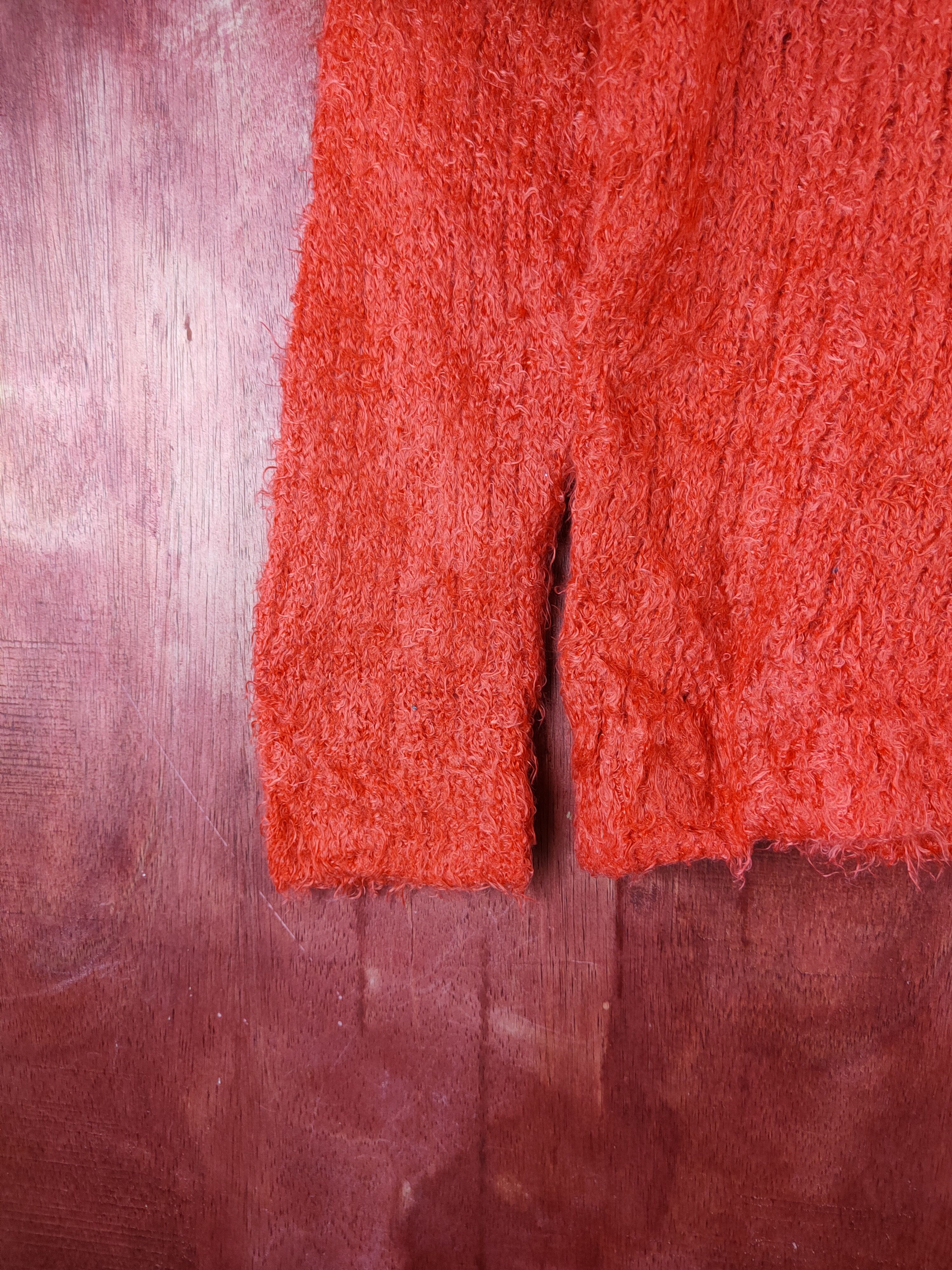 Homespun Knitwear × Japanese Brand × Vintage Chocol Raffine Robe Red Fur Mohair Knitwear #S2093 Size M / US 6-8 / IT 42-44 - 4 Thumbnail