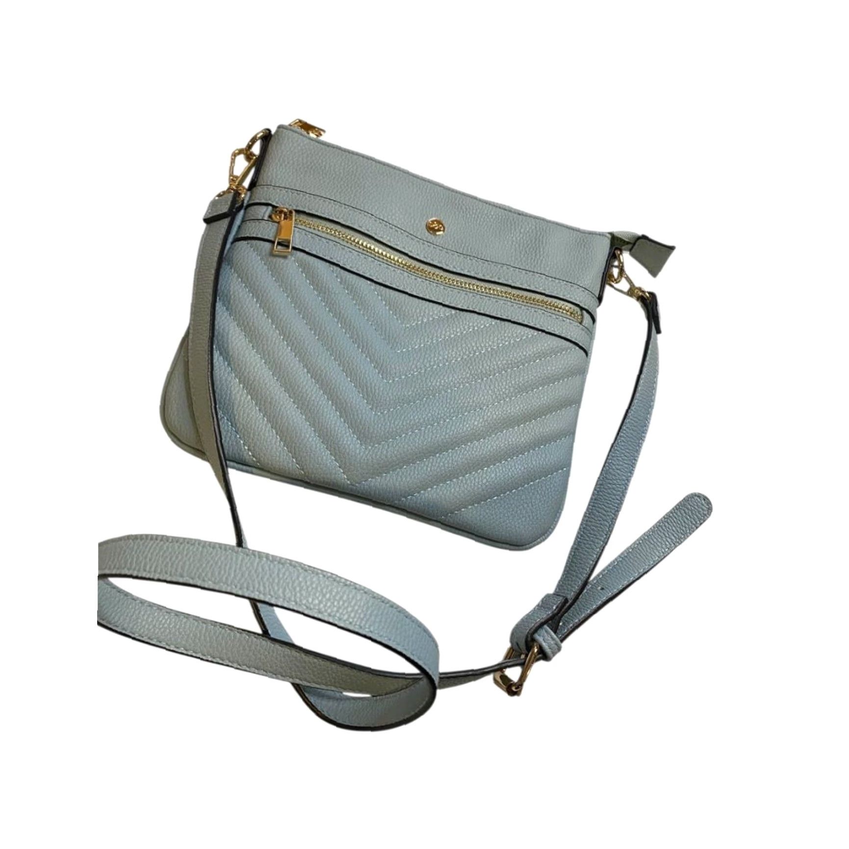 Vintage s&e Robins Egg Blue Vegan Leather Crossbody Bag Purse Handbag Womens Crossbody Bag Size ONE SIZE - 3 Thumbnail