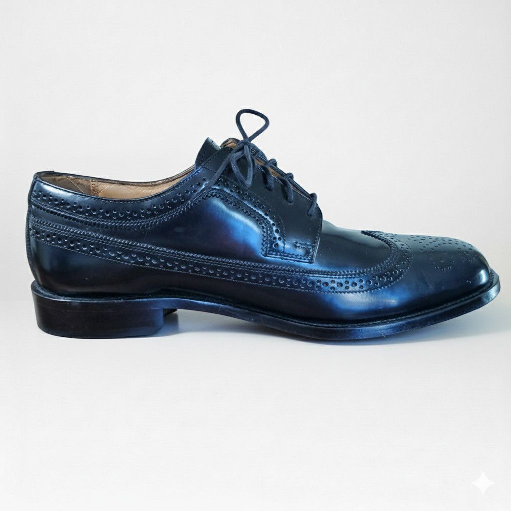 Bostonian Bostonian Luxe Men's 12 NEW Shoes Black Leather Oxford Wing Size US 12 / EU 45 - 4 Thumbnail