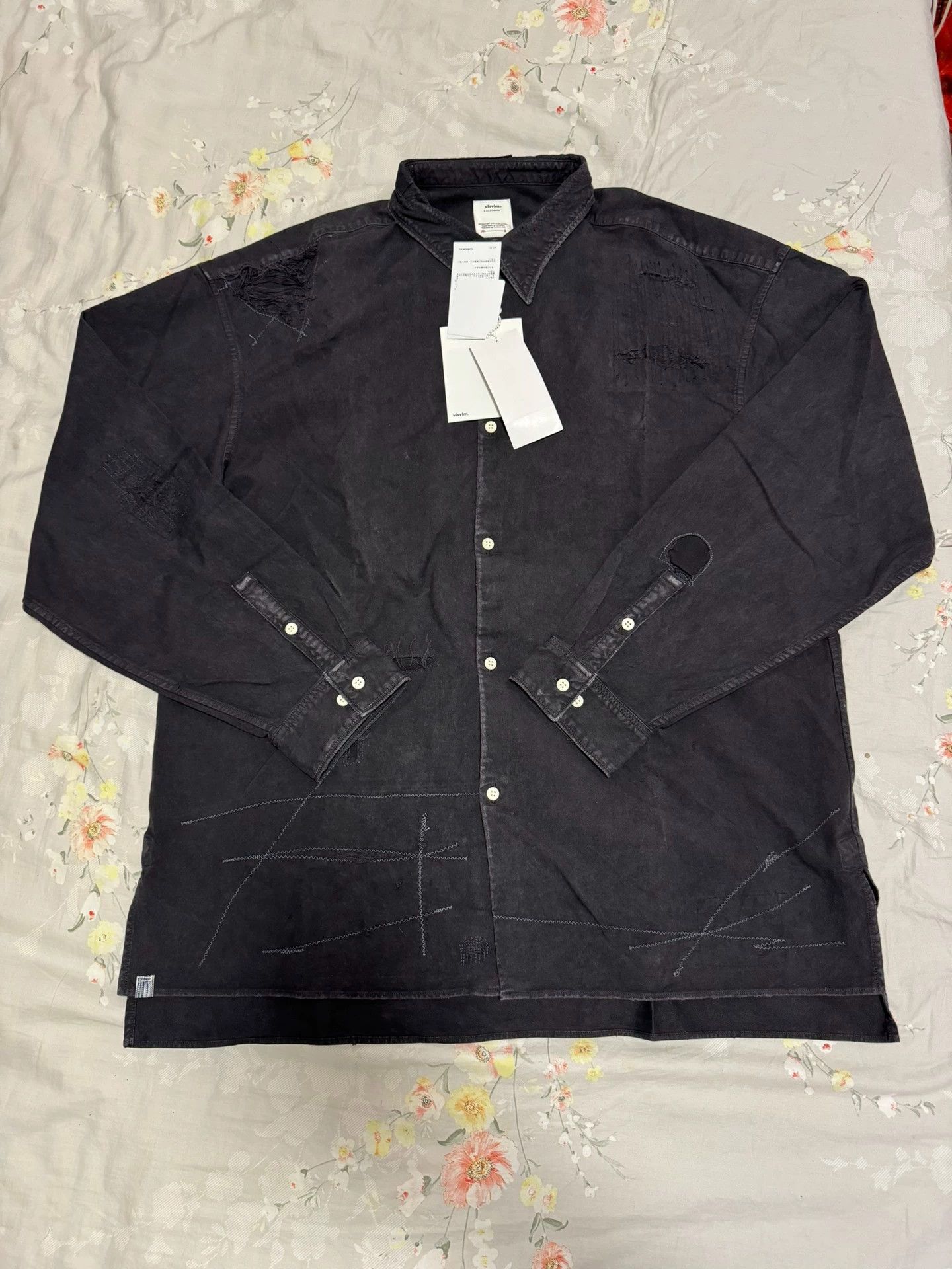 Visvim Visvim 21ss TRAVAIL washed and damaged shirts and jackets. Size US XXL / EU 58 / 5 - 1 Thumbnail