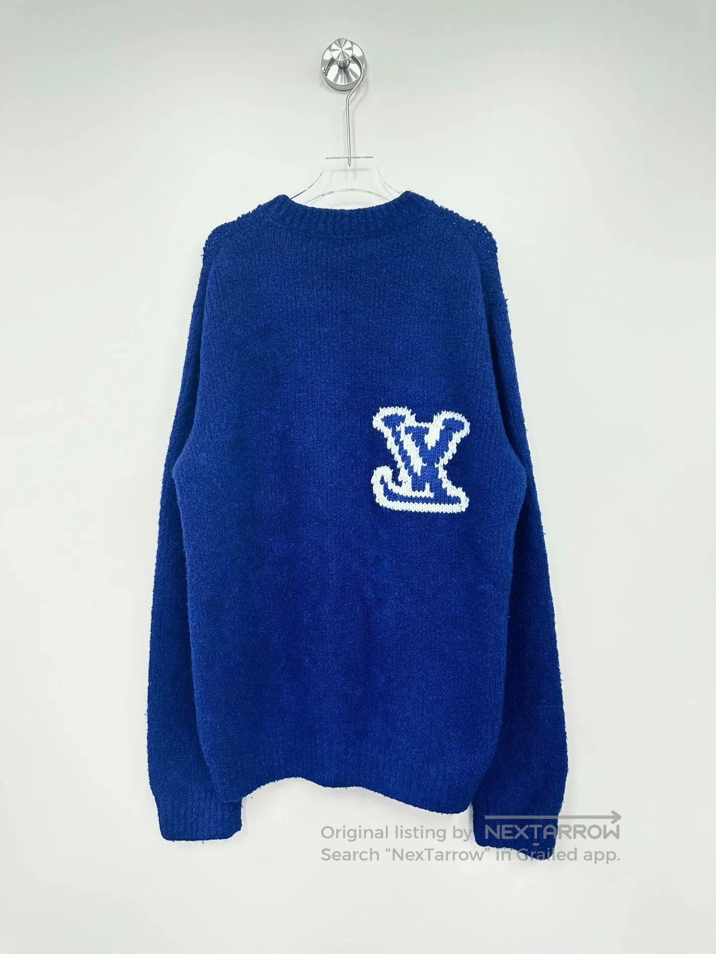Louis Vuitton Louis Vuitton Blue Logo Teddy Sweater. Size US XL / EU 56 / 4 - 2 Thumbnail