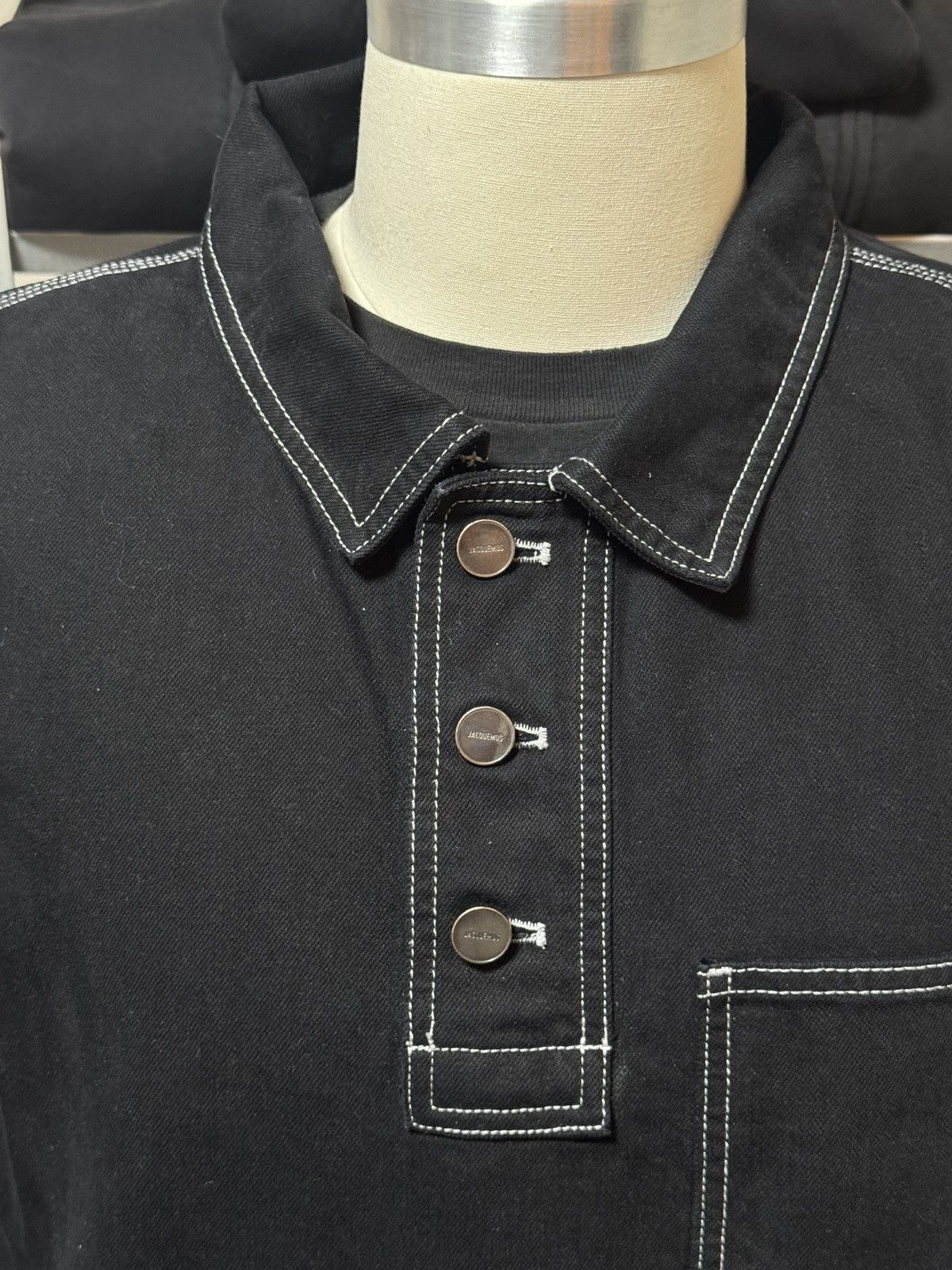 Jacquemus Jacquemus Le Meunier Contrast Stitch Pullover Jacket Size US L / EU 52-54 / 3 - 9 Thumbnail