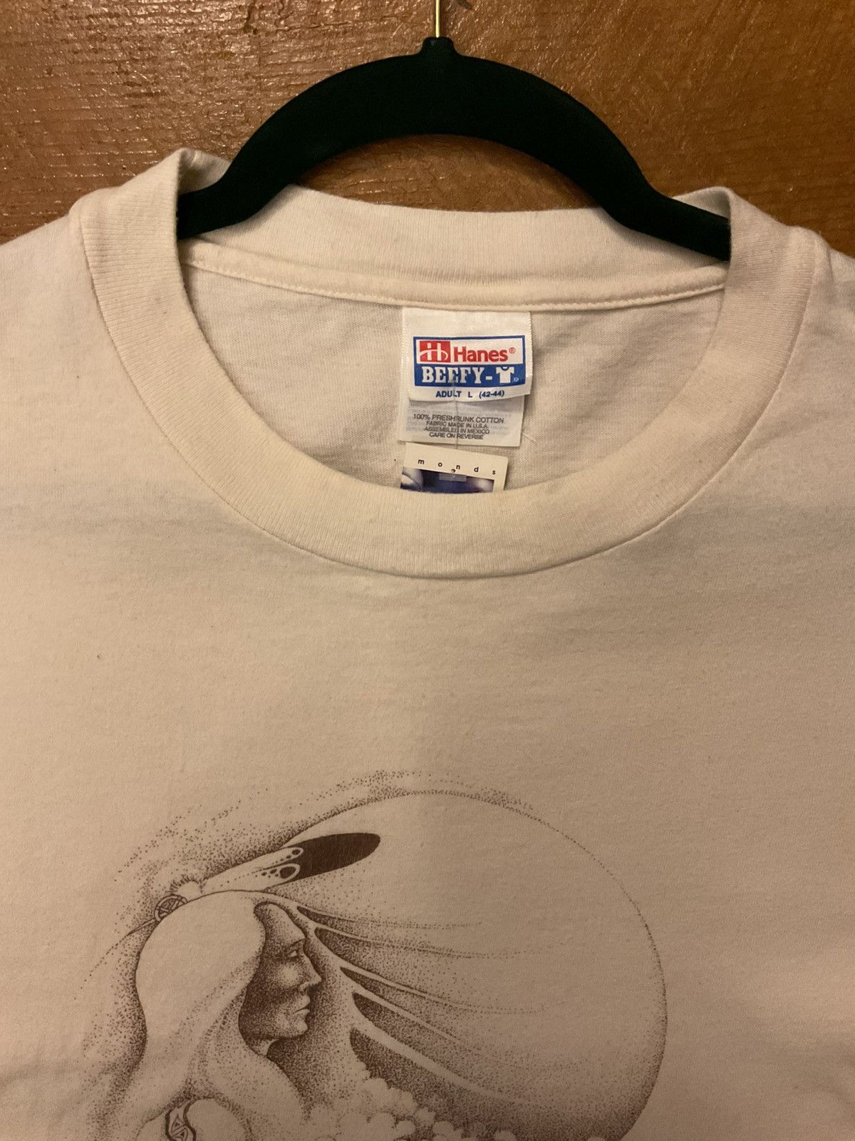 Hanes Vintage Hanes Beefy-T Native American Art Graphic Tshirt Size US L / EU 52-54 / 3 - 5 Thumbnail