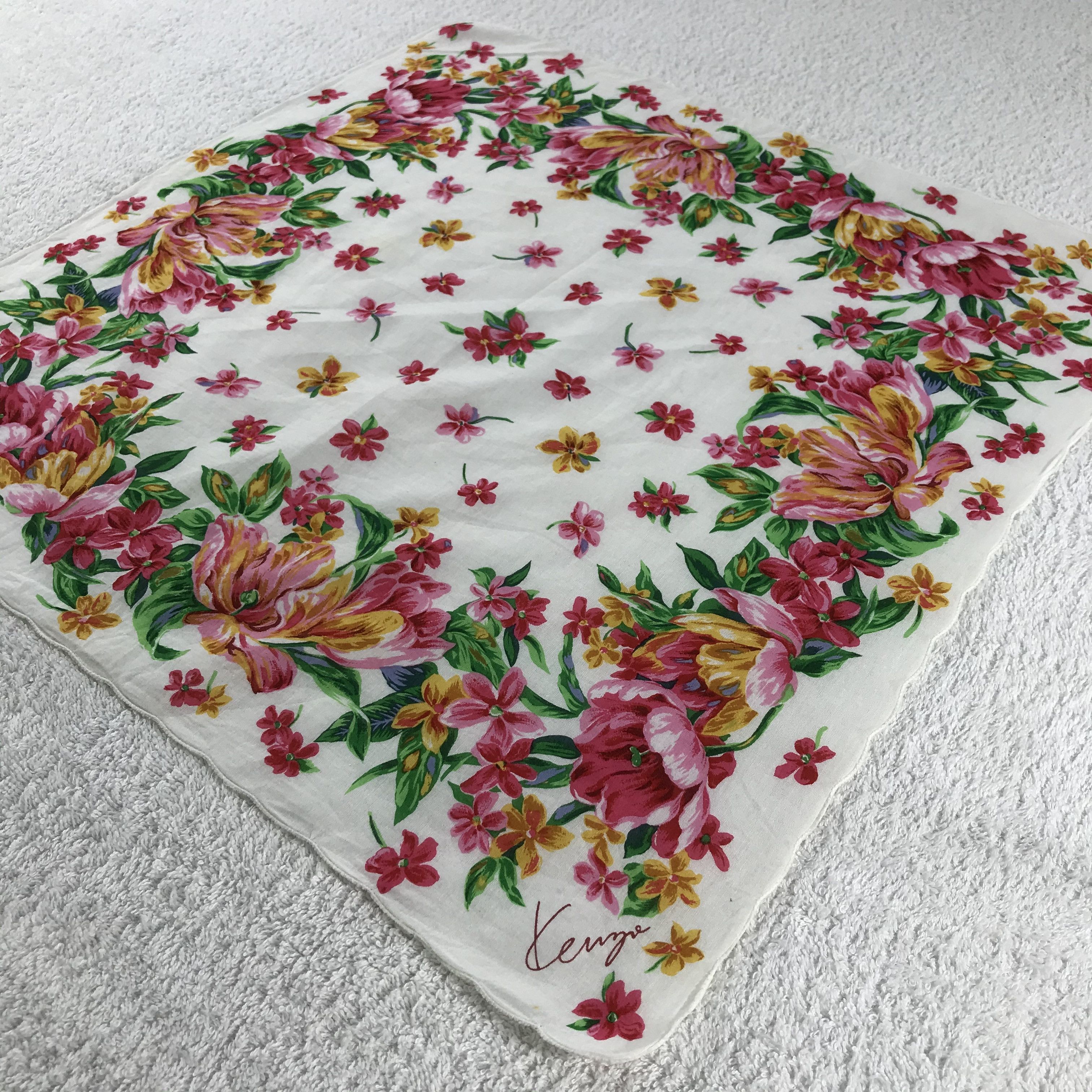 Kenzo × Vintage Kenzo Bandana / Handkerchief / Neckerchief - S203 Size ONE SIZE - 2 Thumbnail