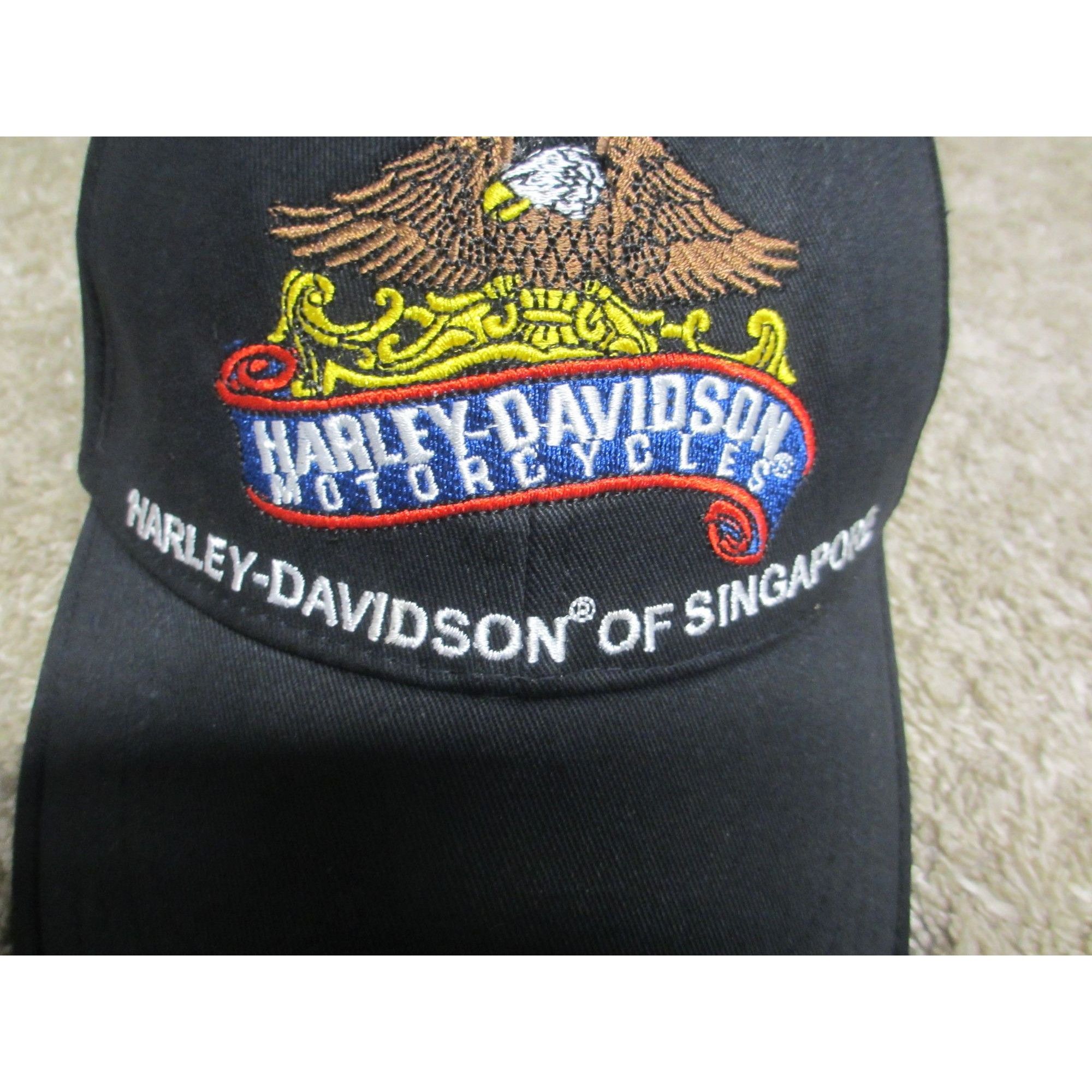 Harley Davidson Harley-Davidson Of Singapore Black Cap Adjustable Fit Embroi Size ONE SIZE - 1 Thumbnail