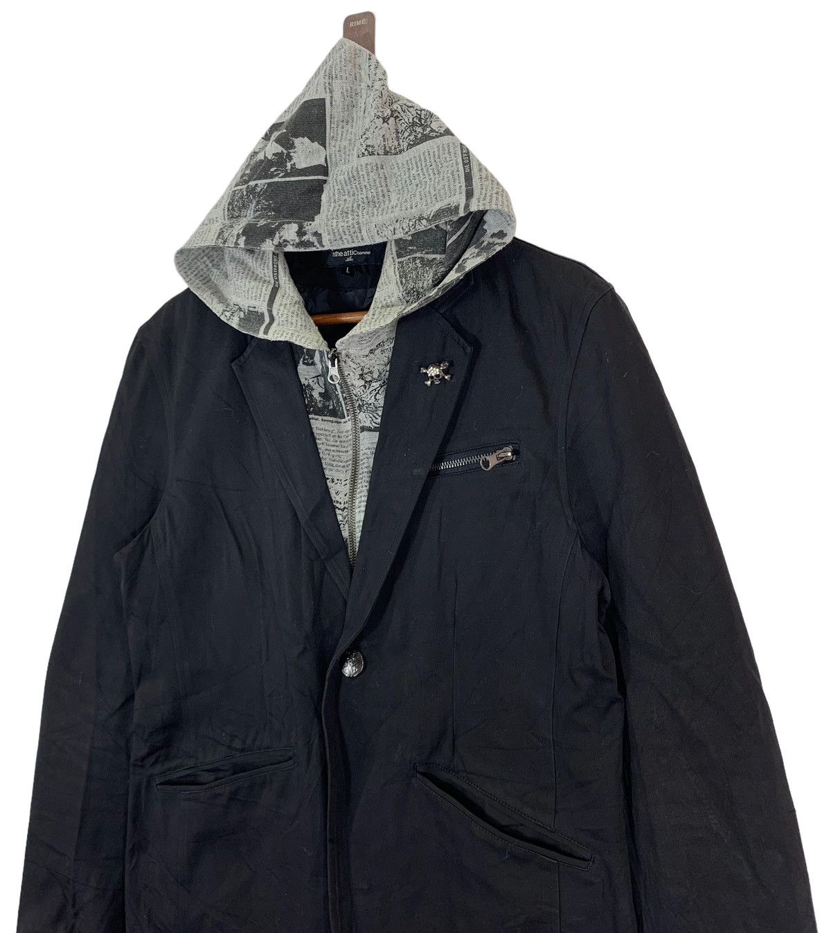 If Six Was Nine × In The Attic × Japanese Brand Vintage In The Attic Make Rapid Progress Skull Hoodie Jacket Size US M / EU 48-50 / 2 - 7 Thumbnail