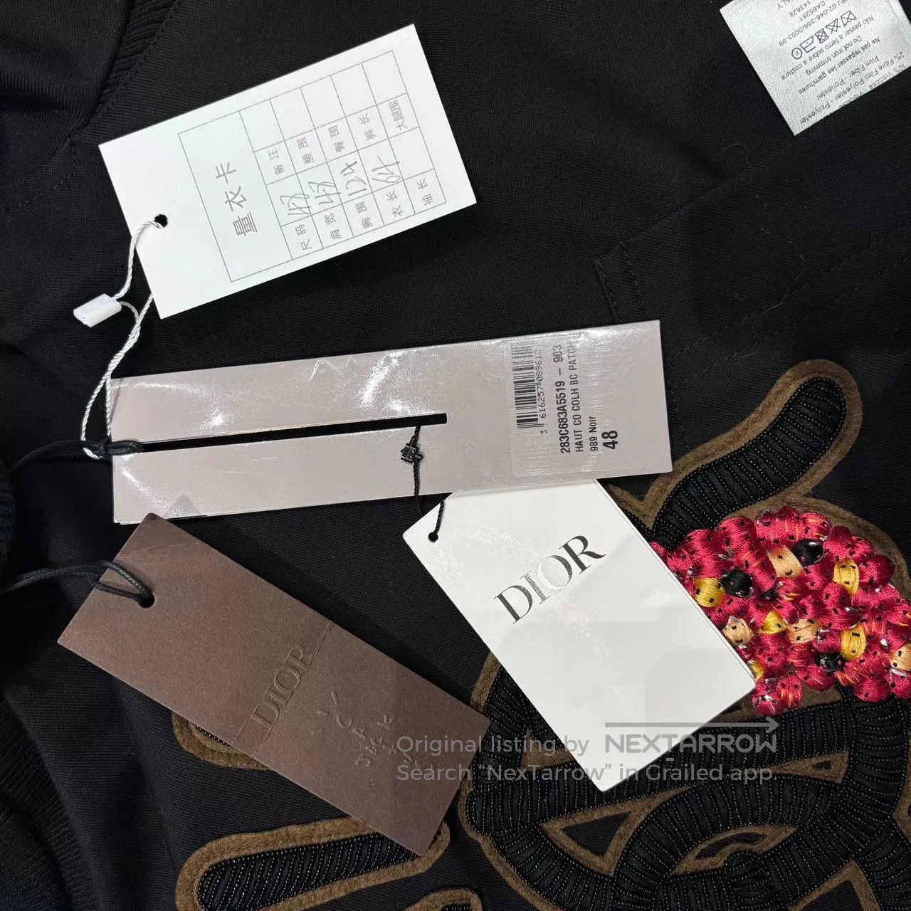 Dior dior x travis scott black embroidered sweatshirt. Size US L / EU 52-54 / 3 - 4 Thumbnail