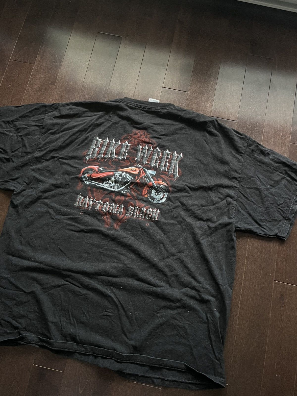 Delta Vintage Bike Week 2005 Harley Style y2k Oversized Pocket Tee Size US XXL / EU 58 / 5 - 1 Thumbnail