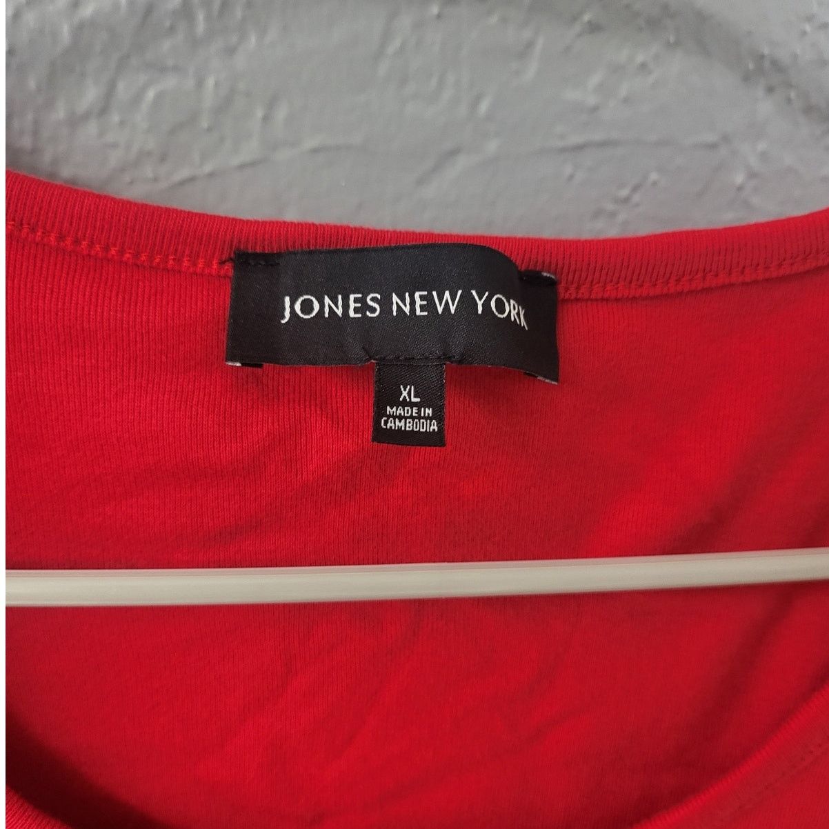 Jones New York Bundle - Jones New York Scoop 3/4 Sleeve Tops - Tan & Red-XL Size XL / US 12-14 / IT 48-50 - 5 Thumbnail