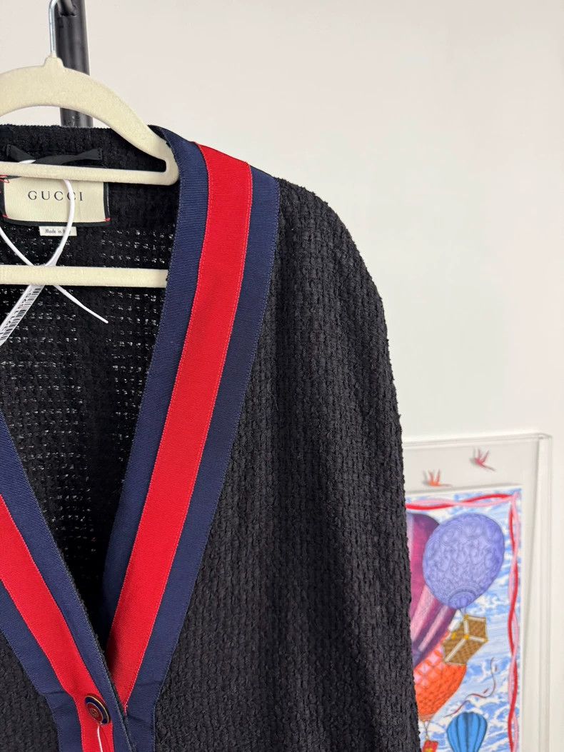 Gucci Gucci Classic red and blue cardigan coat Size S / US 4 / IT 40 - 3 Thumbnail