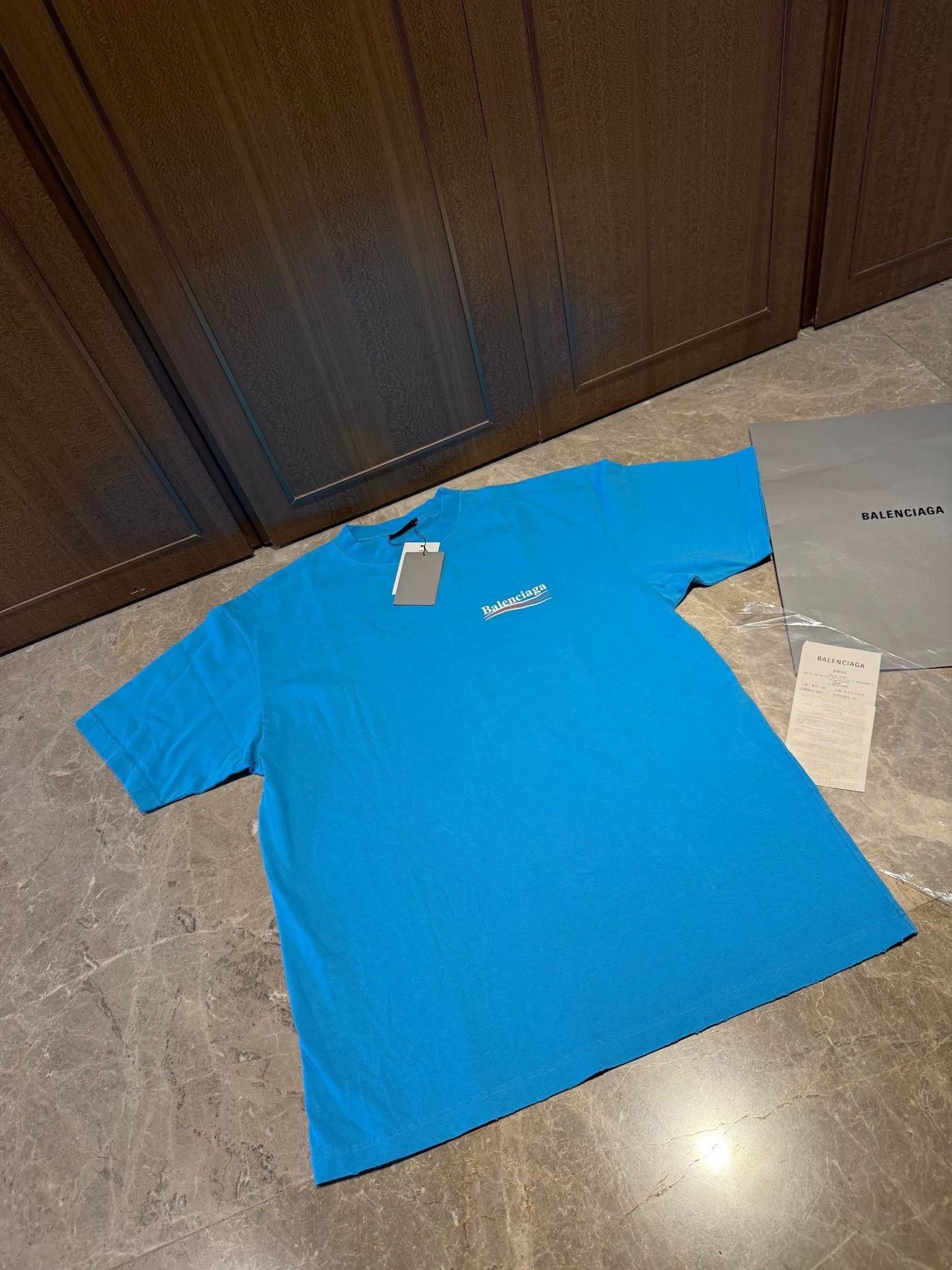 Balenciaga Balenciaga Retro Blue T-Shirt XXS Women Size XXS / US 00 / IT 34 - 1 Thumbnail