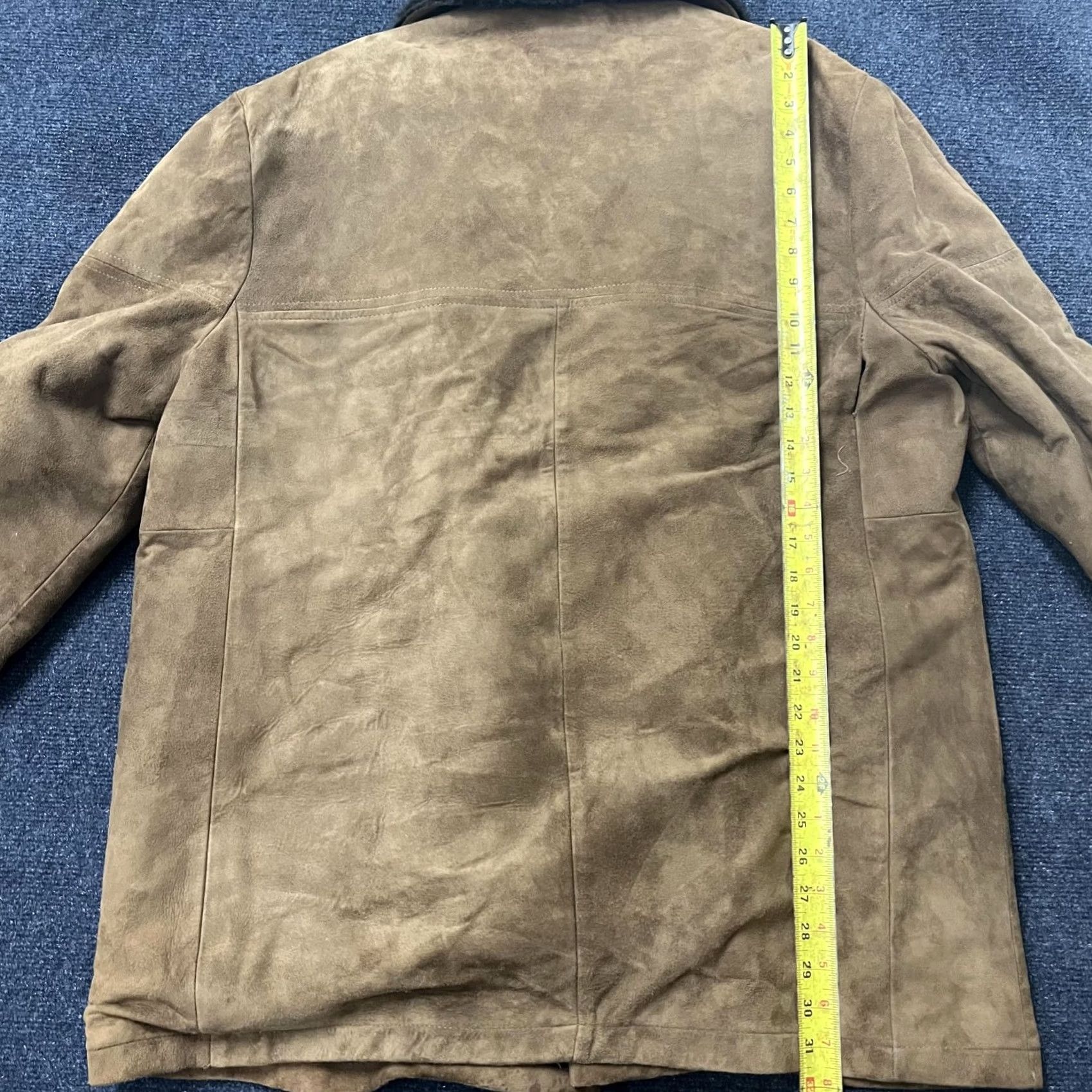 Vintage VINTAGE Kentfield Coat Mens Suede Faux Fur Lined Shearling Winter Overcoat 44 Brown Pockets Button Mens Size US S / EU 44-46 / 1 - 4 Thumbnail