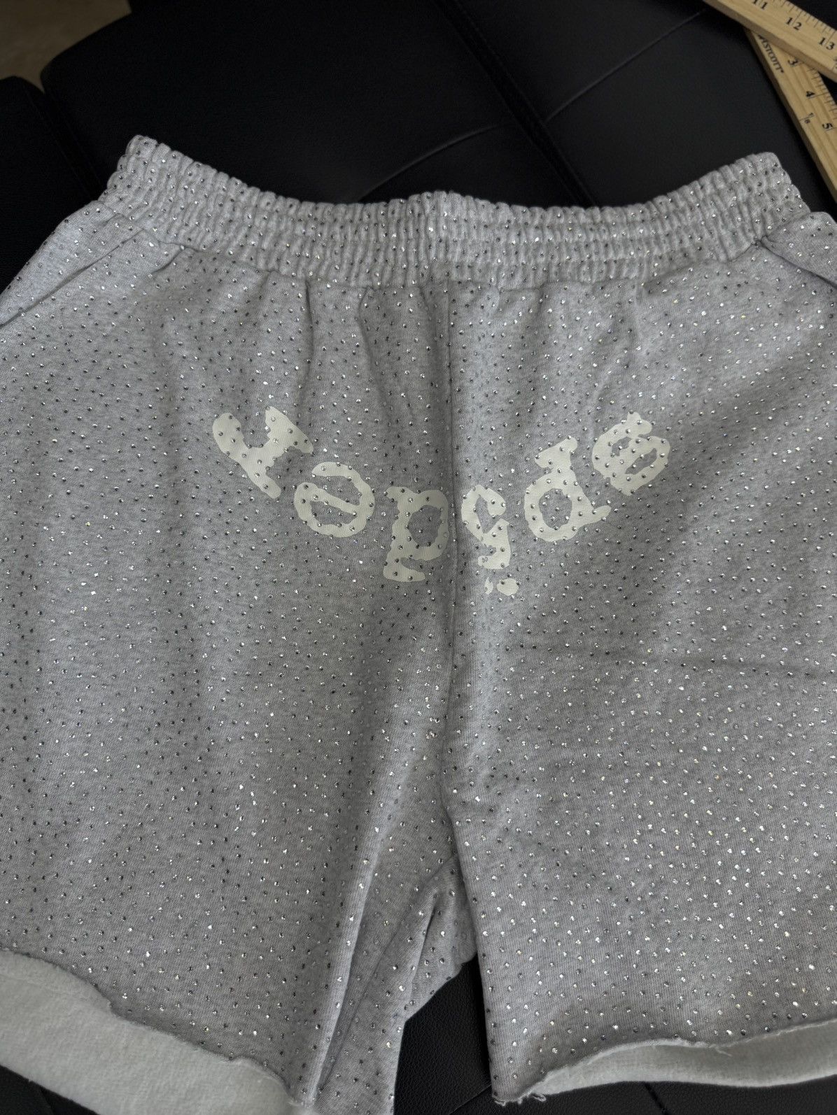 Sp5der Sp5der VVS Rhinestone Cotton Shorts Size (XL) NEW Size US 34 / EU 50 - 3 Thumbnail