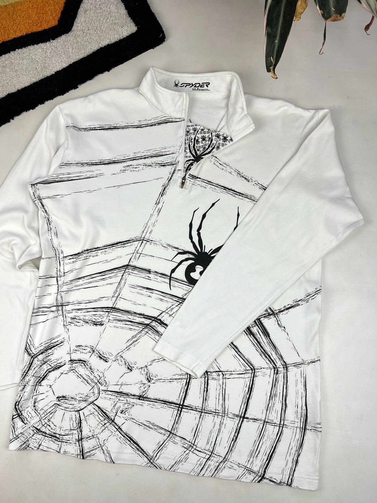 Japanese Brand × Vintage 🕸🕷 Spider web pattern longsleeve thermal Size US M / EU 48-50 / 2 - 11 Thumbnail