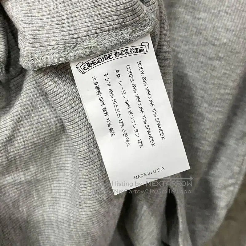 Chrome Hearts Chrome Hearts Gray Long Sleeve Cropped T-shirt . Size M / US 6-8 / IT 42-44 - 8 Thumbnail
