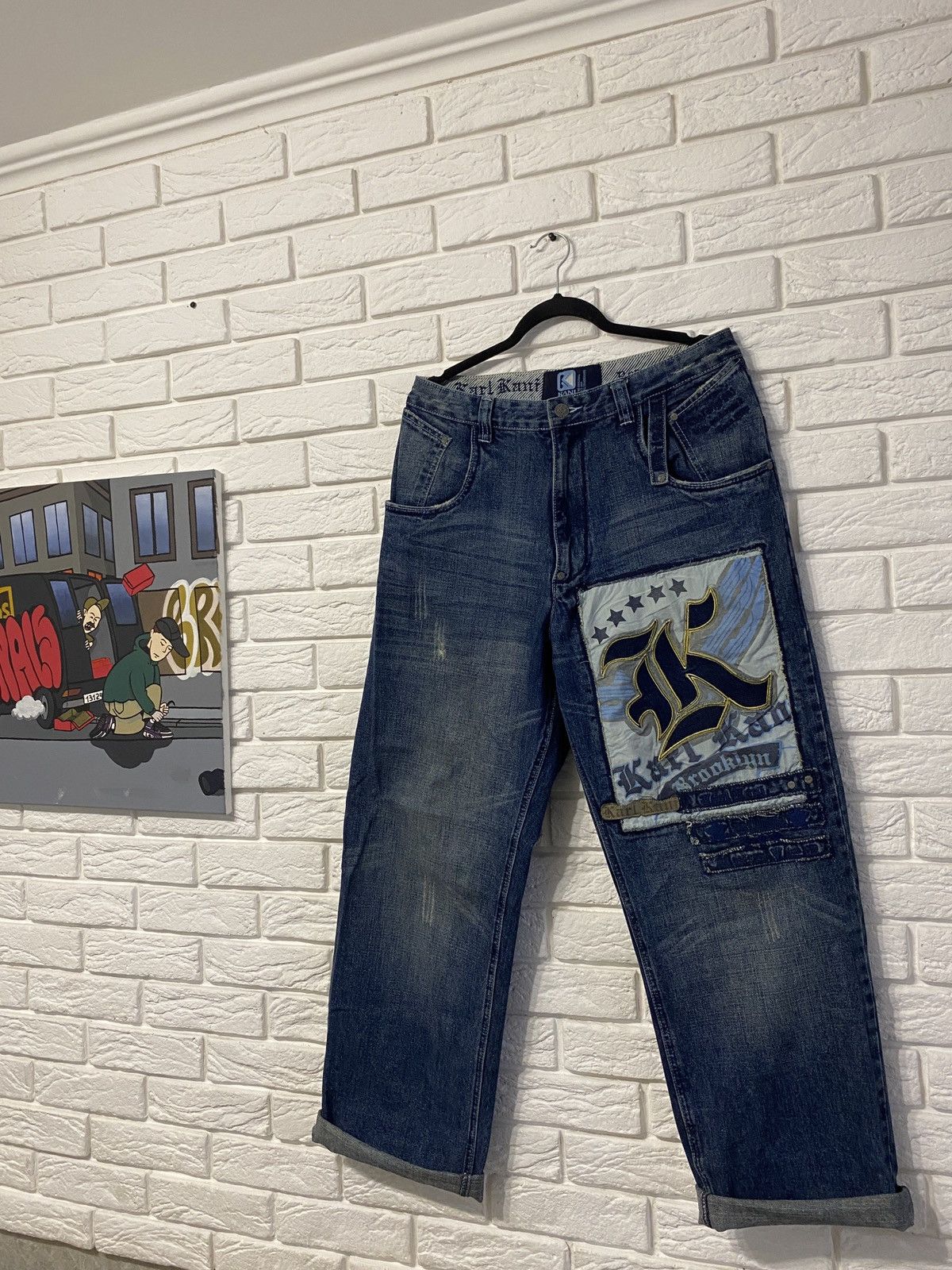 Vintage Karl Kani Brooklyn Baggy Fit Pants Vintage Size US 32 / EU 48 - 1 Thumbnail