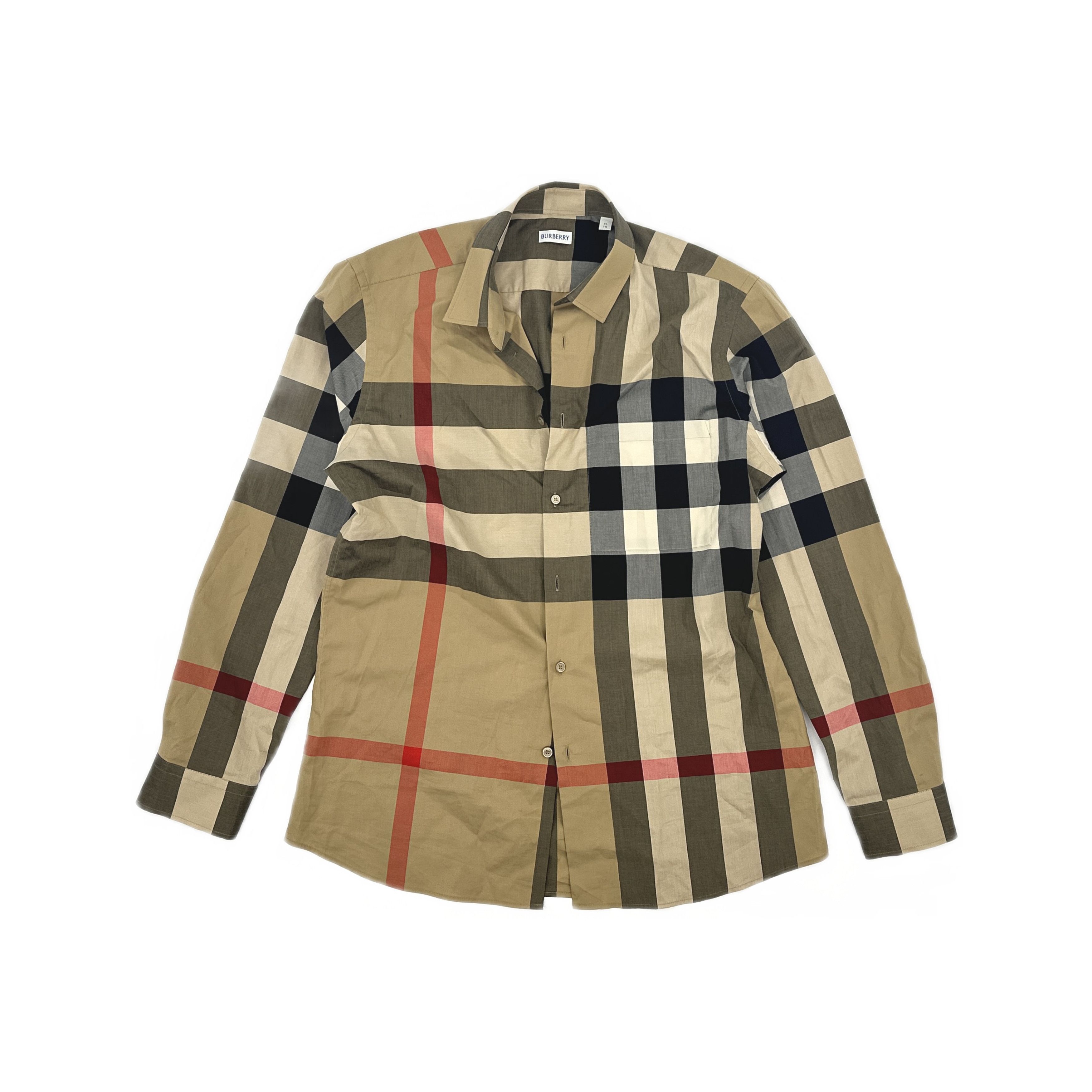 Burberry Burberry Check Button Up Shirt Size XL Size US XL / EU 56 / 4 - 1 Thumbnail