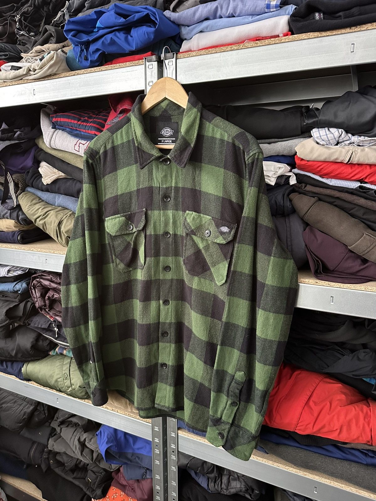 Dickies Vintage Dickies Flannel Shirt Green Checkered Button Up Y2K Size US XL / EU 56 / 4 - 6 Thumbnail