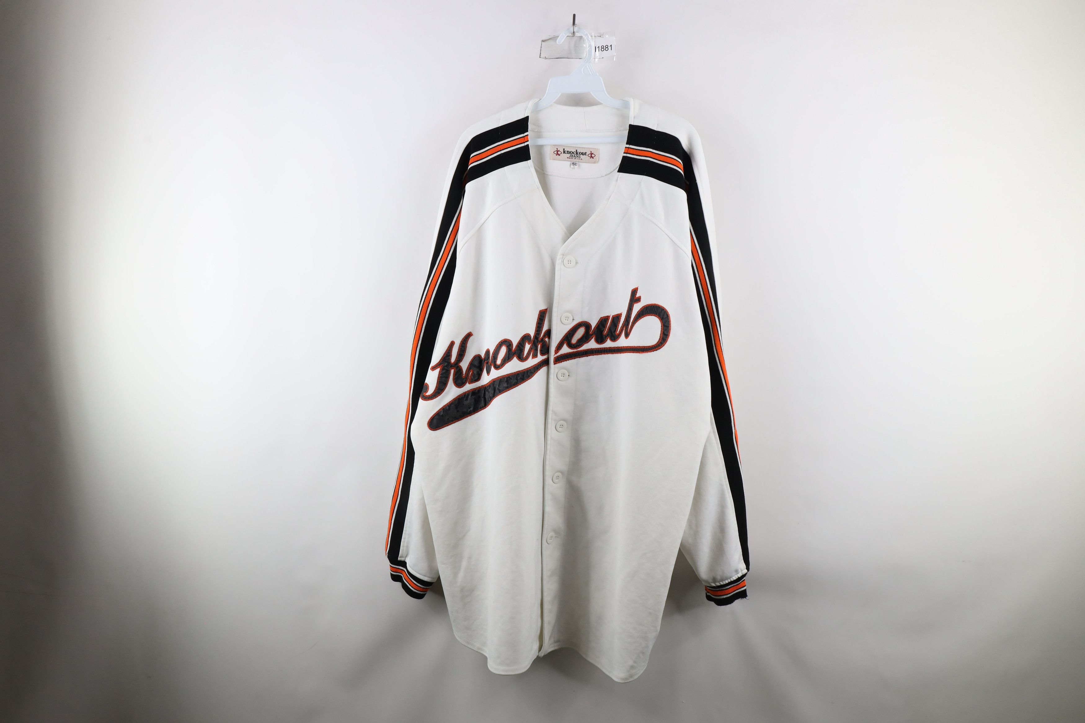 Vintage 90s Streetwear Long Sleeve Baseball Jersey USA