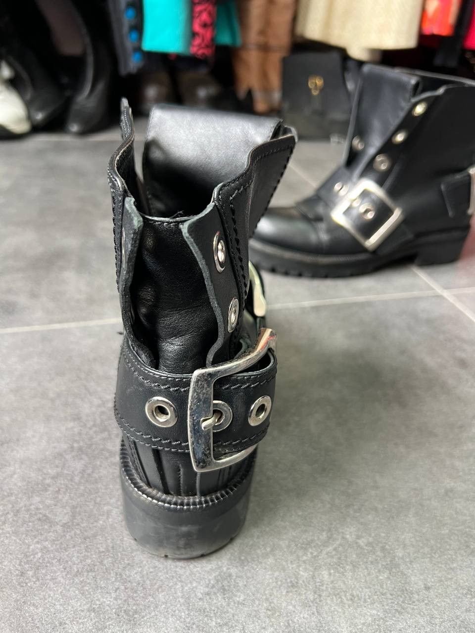 Alexander McQueen Alexander McQueen leather buckle biker boots Size US 8.5 / IT 38.5 - 3 Thumbnail