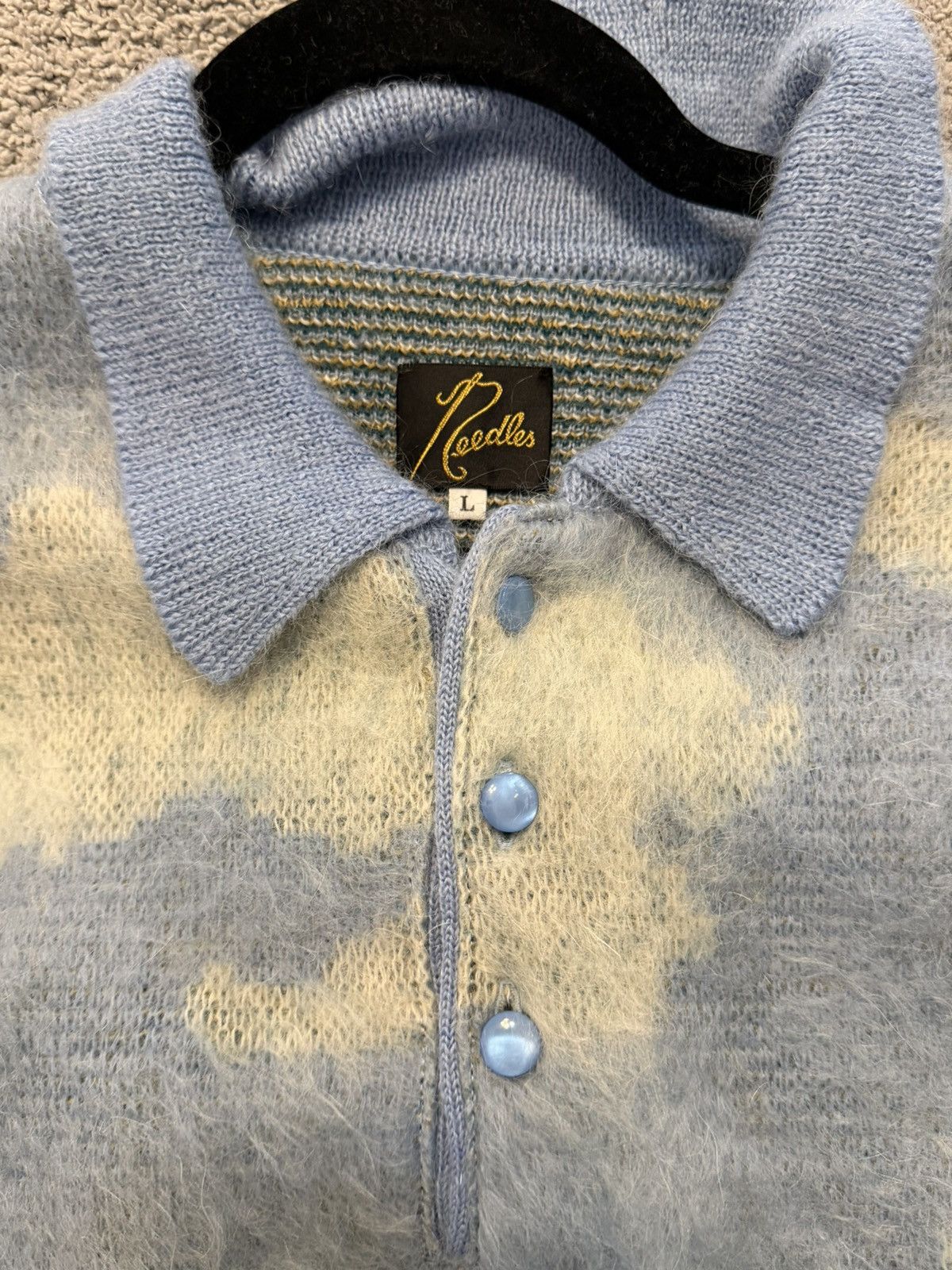 Kith × Needles Needles x Kith Mohair Spruce Polo Size US L / EU 52-54 / 3 - 4 Thumbnail