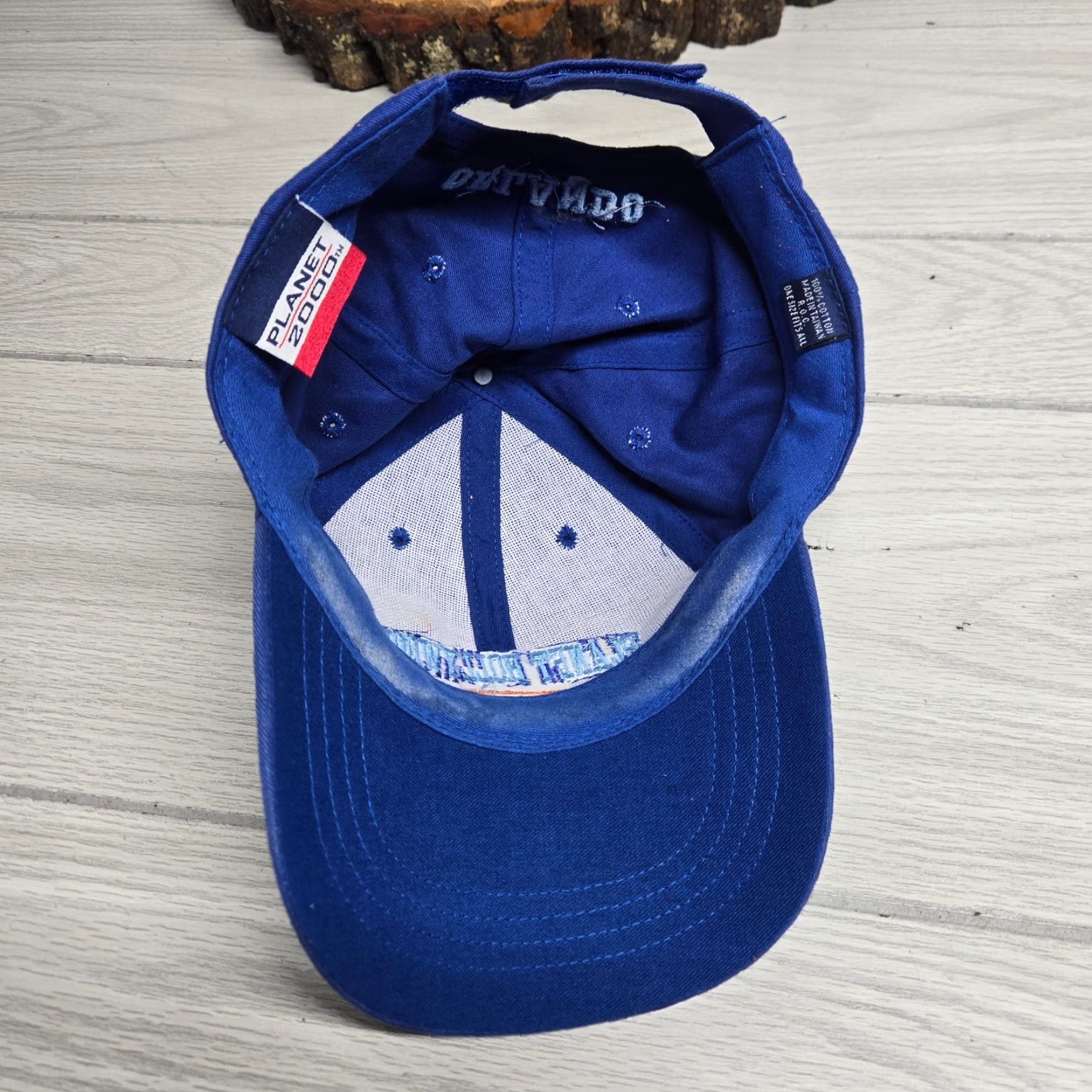 Planet Hollywood Planet Hollywood Adjustable Strapback Blue Hat Cap Hat Men Adjustable Blue Planet Hollywood Hat Cap Size ONE SIZE - 5 Thumbnail