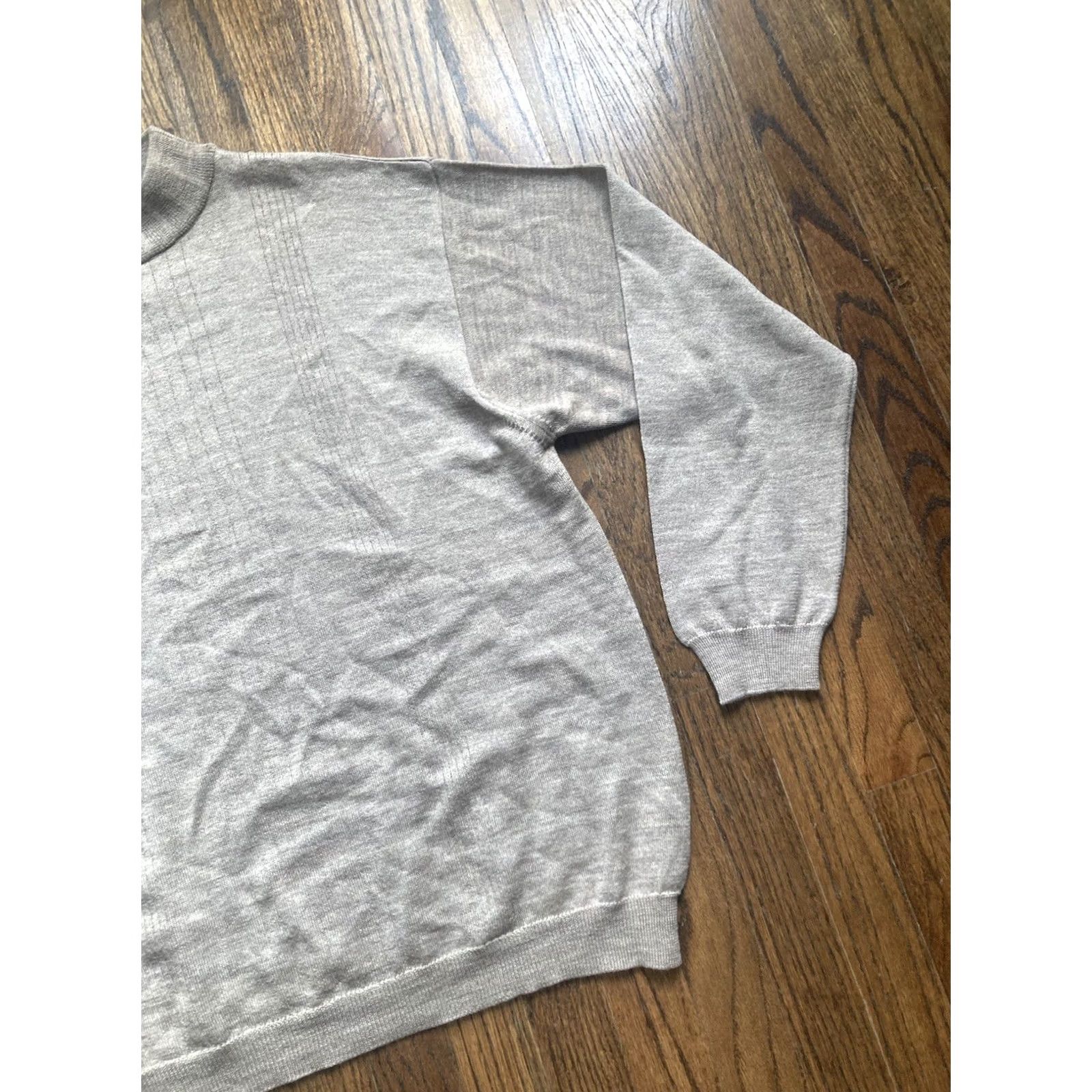 Vintage Cellini Sweater Mens Size L Beige 100% Wool Made In Italy Pullover EUC Size US L / EU 52-54 / 3 - 3 Thumbnail