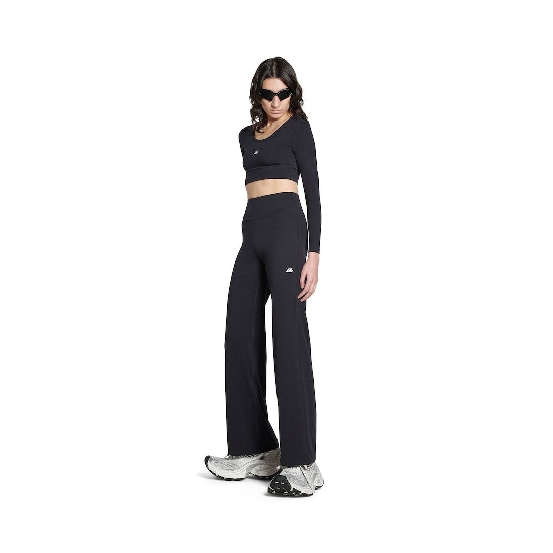 Balenciaga o1bcso1str0426 Activewear Flared Slim Pants in Black Size 27" / US 4 / IT 40 - 2 Thumbnail