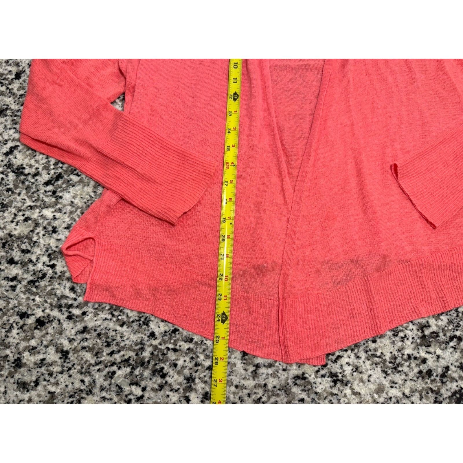 Eileen Fisher Eileen Fisher 100% Linen Cardigan Pink Large Open Front Womens Knit Size L / US 10 / IT 46 - 2 Thumbnail