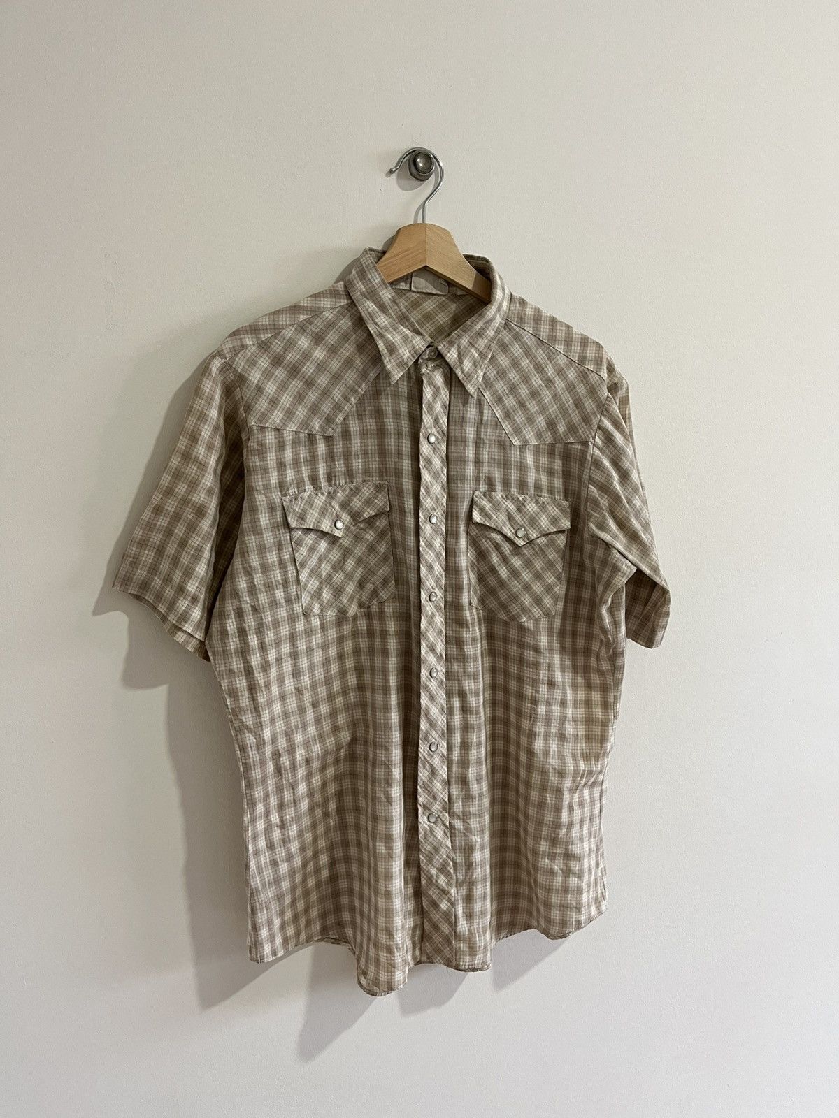 Vintage Vintage Lee Plaid Pearl Snap Western Shirt Size US S / EU 44-46 / 1 - 1 Thumbnail